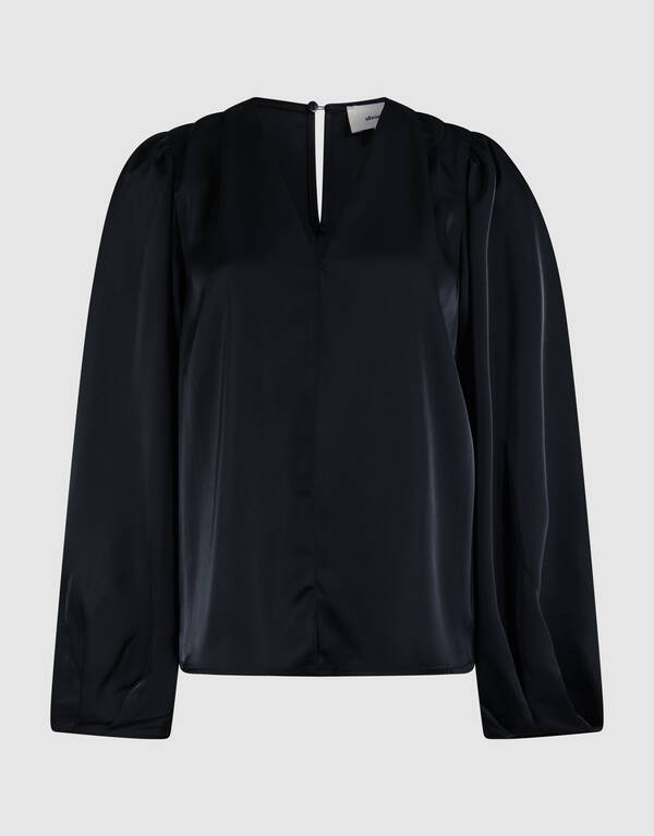 V-Ausschnitt Bluse Schwarz SHOEBY WOMEN