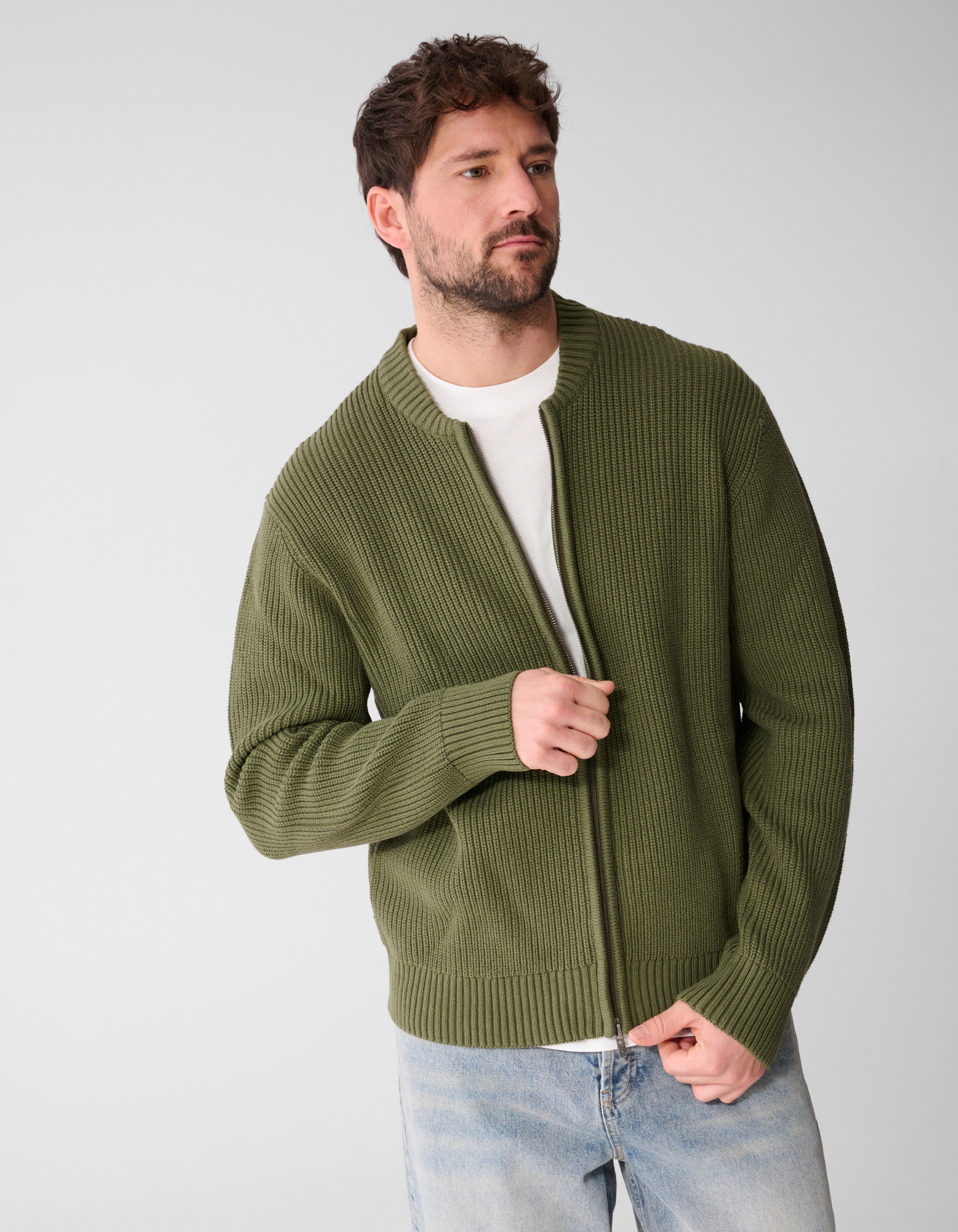 Strickjacke Khaki SHOEBY MEN