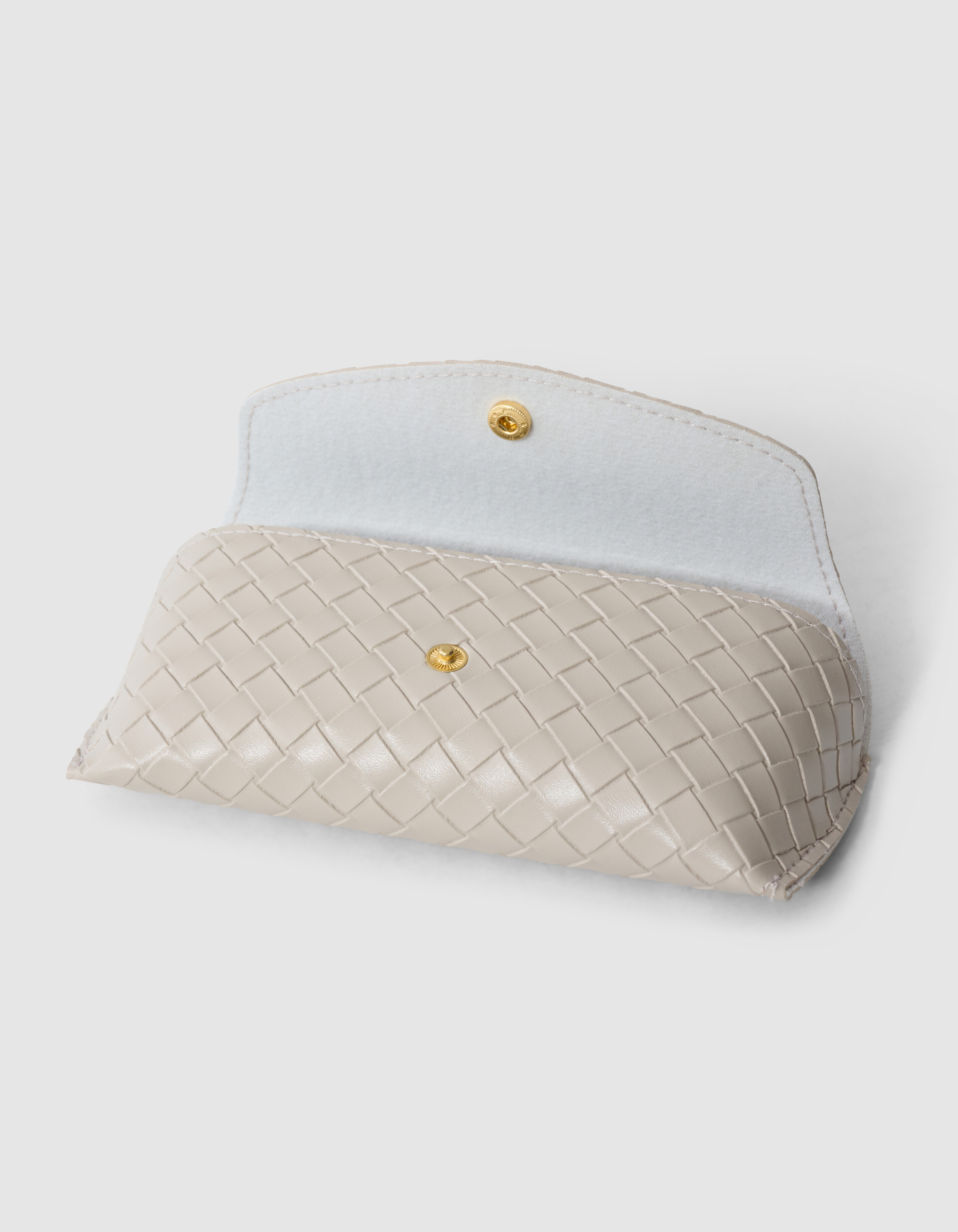 Geflochtenes Sonnenbrillen-Etui Beige SHOEBY ACCESSOIRES