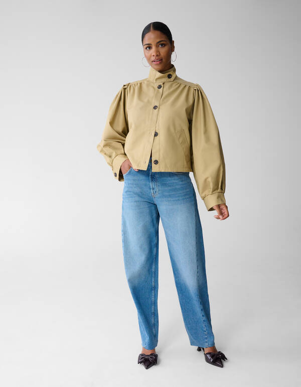 Cropped Trenchcoat Hellbraun SHOEBY WOMEN