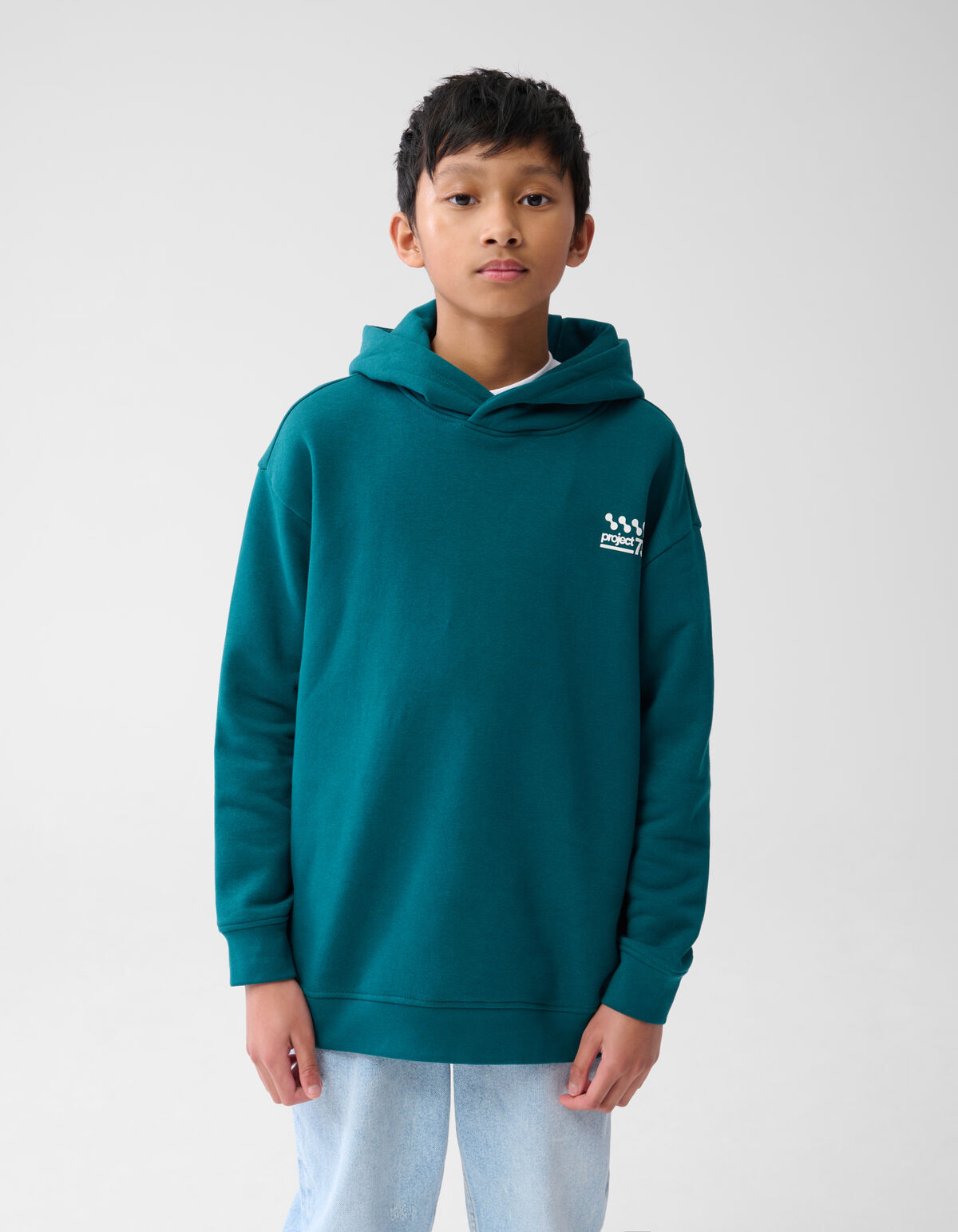Basic Text Hoodie Dunkelgr&uuml;n SHOEBY BOYS