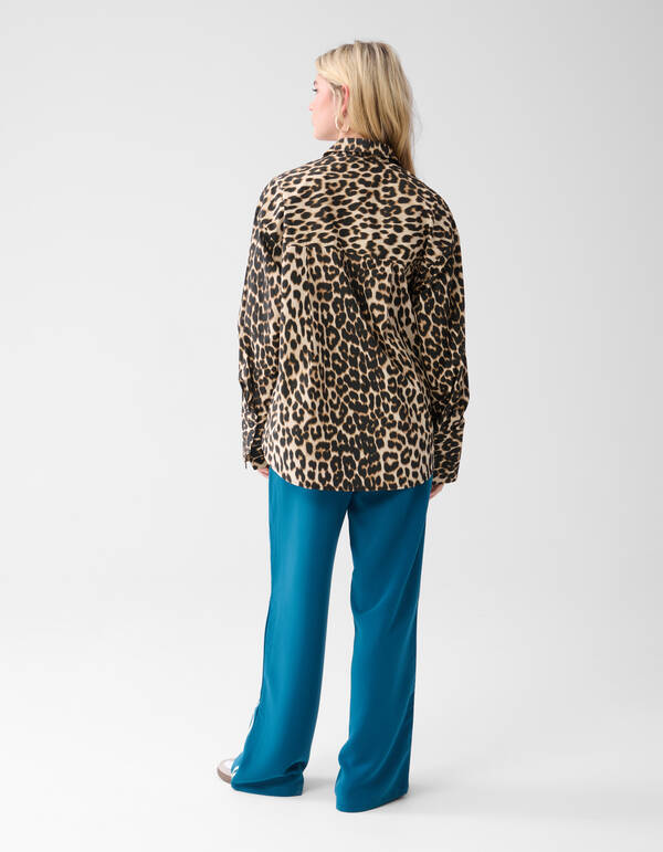 Leopard Popeline Bluse Braun SHOEBY WOMEN