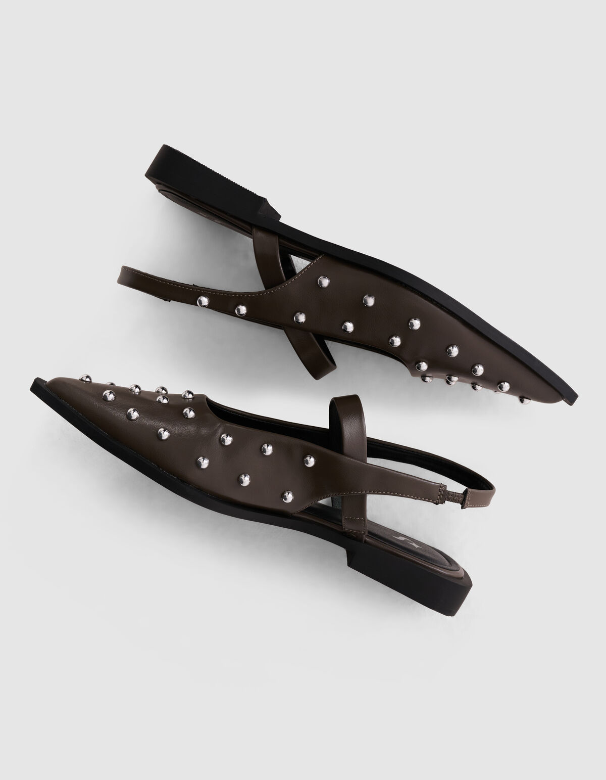 Nieten-Slingback Braun SHOEBY SHOES