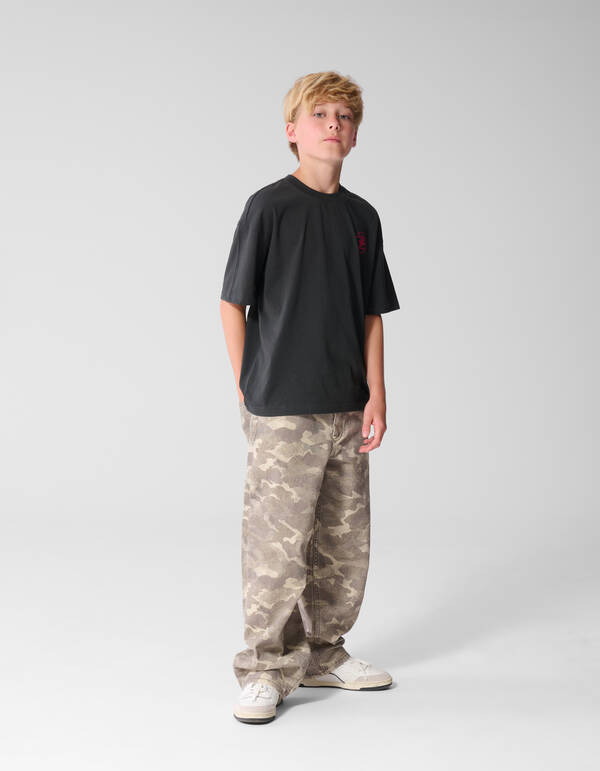 Camo Baggy Fit Jeans in Hellbraun SHOEBY BOYS