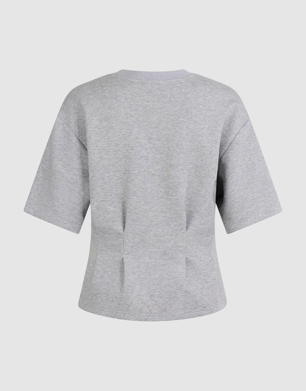 Peplum-Scuba-T-Shirt Hellgrau SHOEBY WOMEN