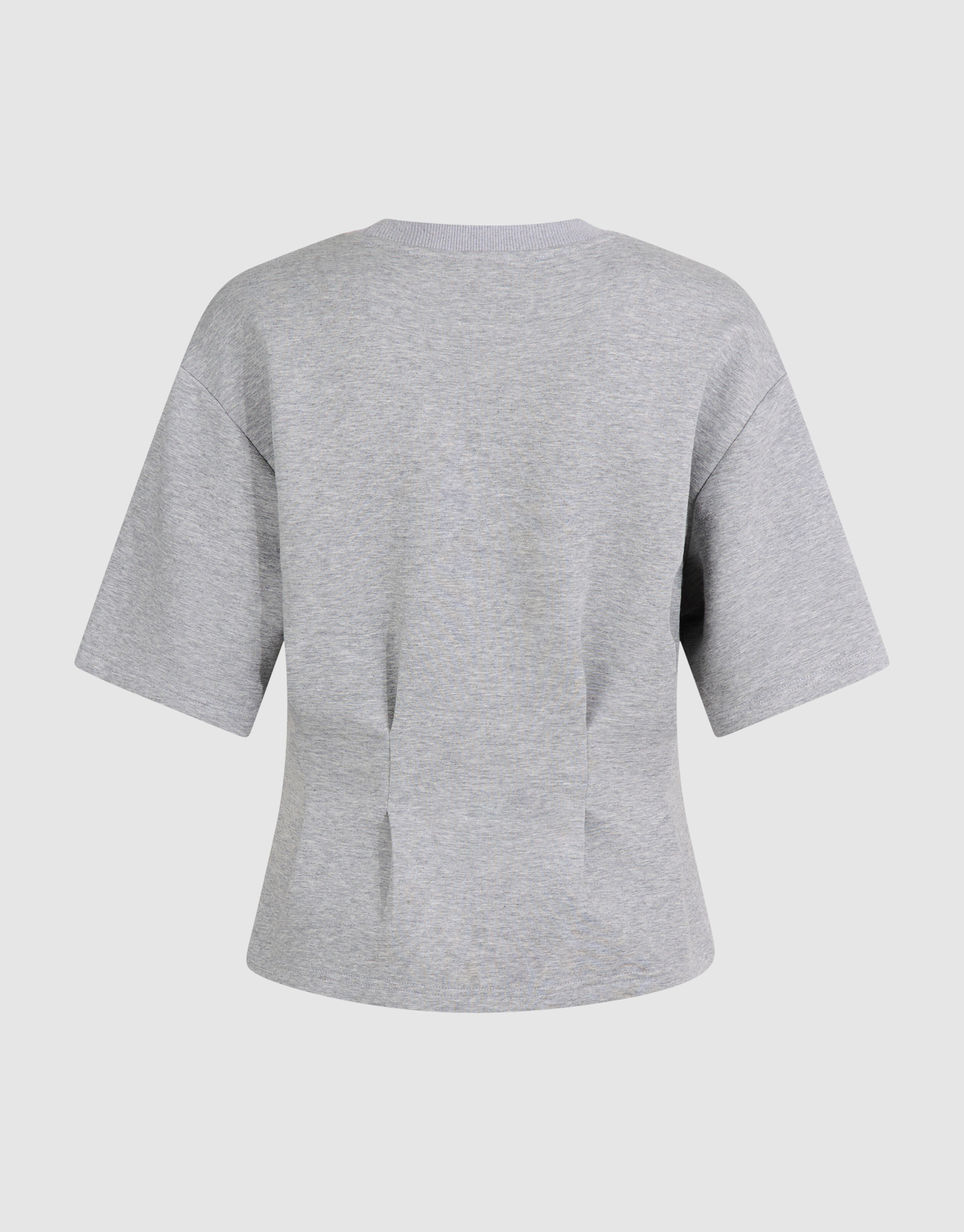 Peplum-Scuba-T-Shirt Hellgrau SHOEBY WOMEN