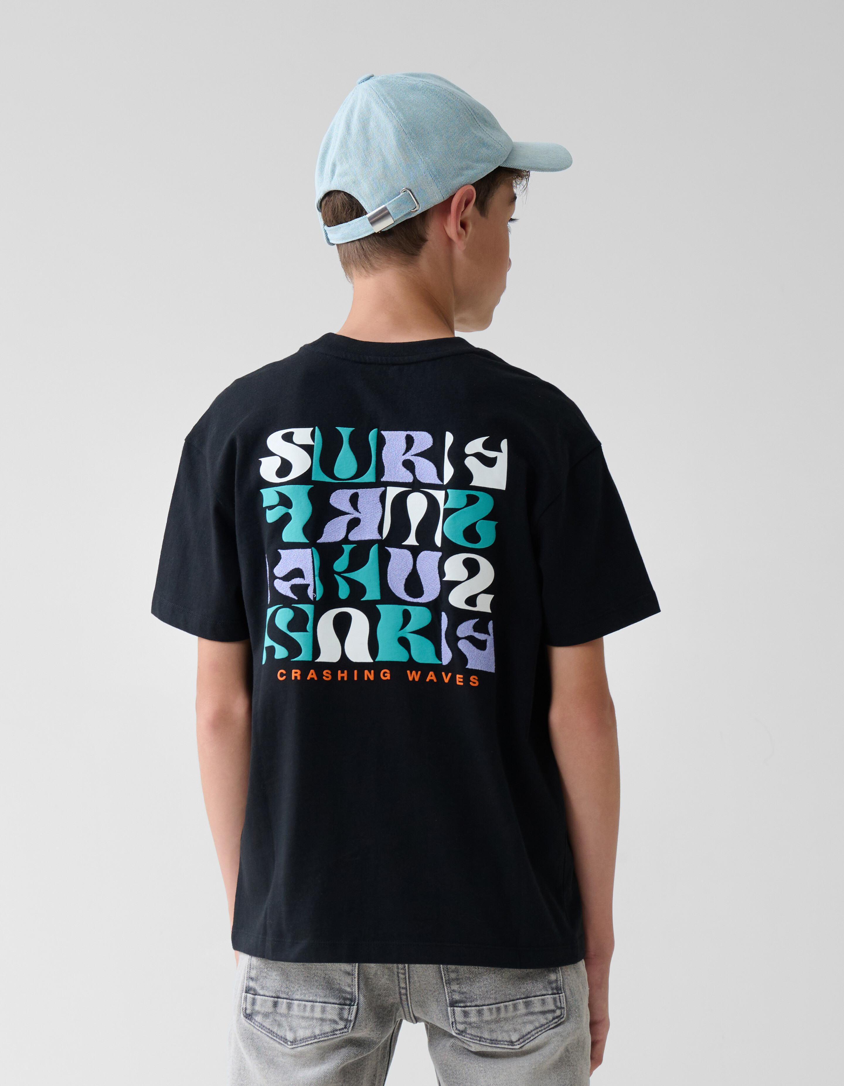 Backprint-T-Shirt Schwarz SHOEBY BOYS