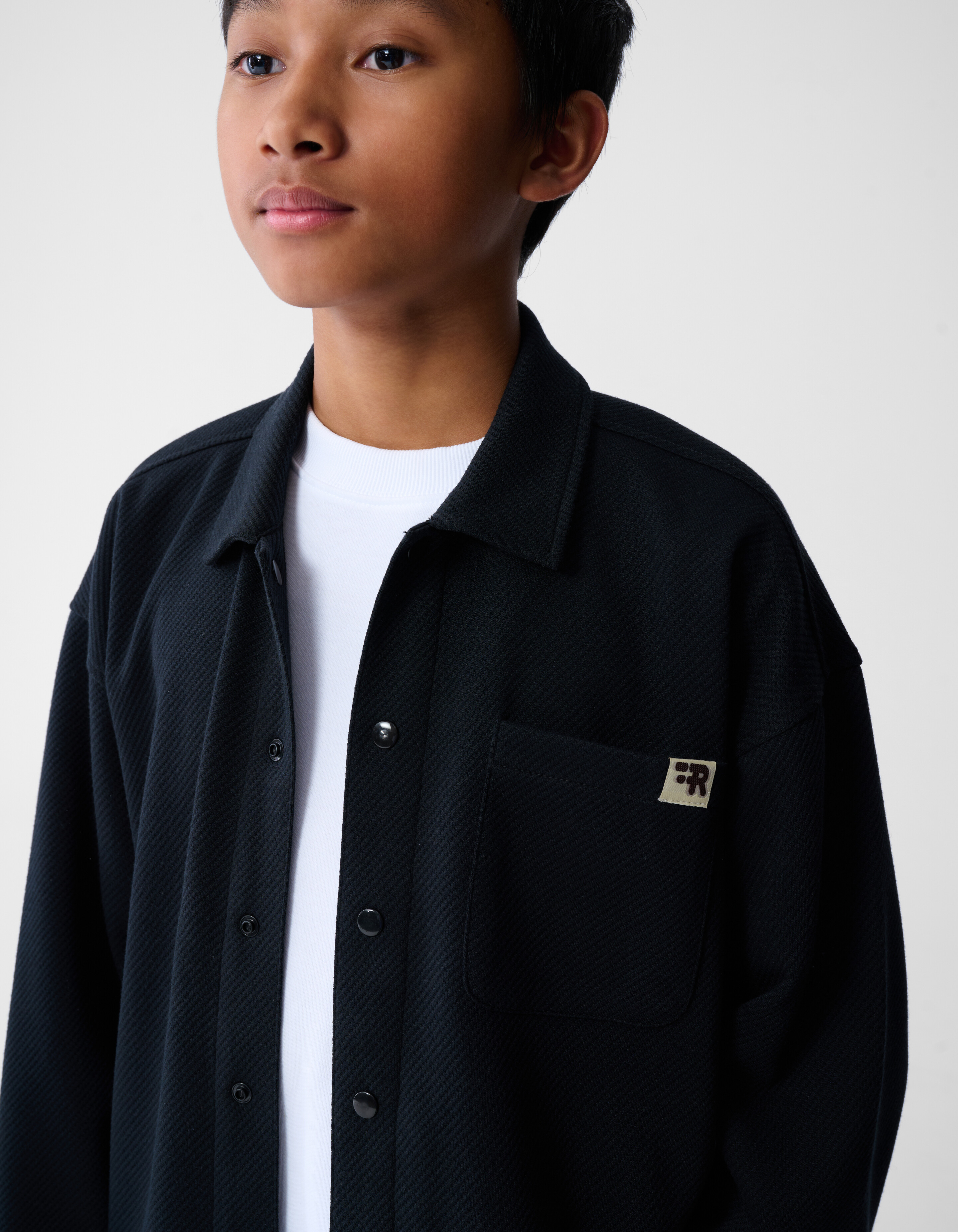 Struktur Overshirt Dunkelgrau SHOEBY BOYS
