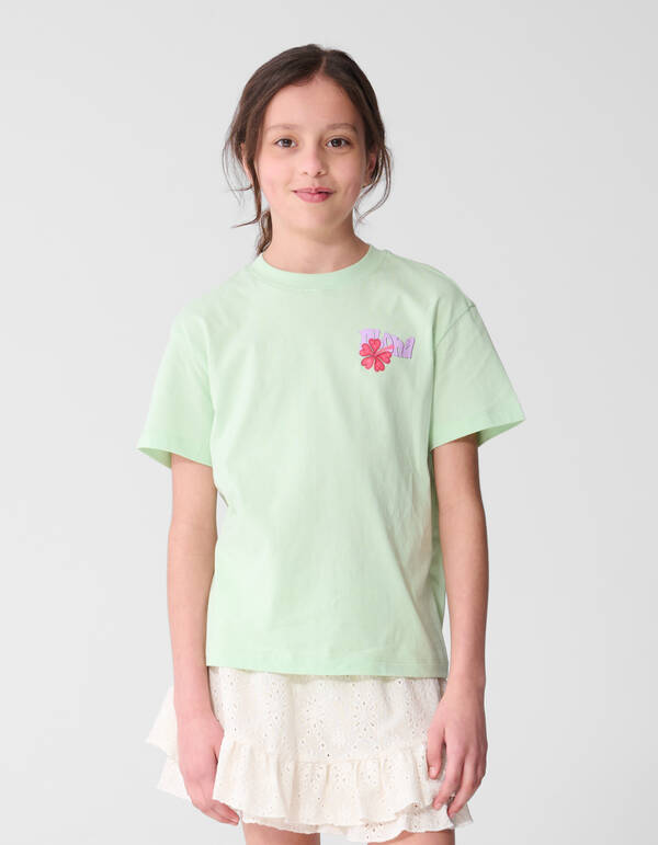 Aloha Artwork T-Shirt Hellgr&uuml;n SHOEBY GIRLS