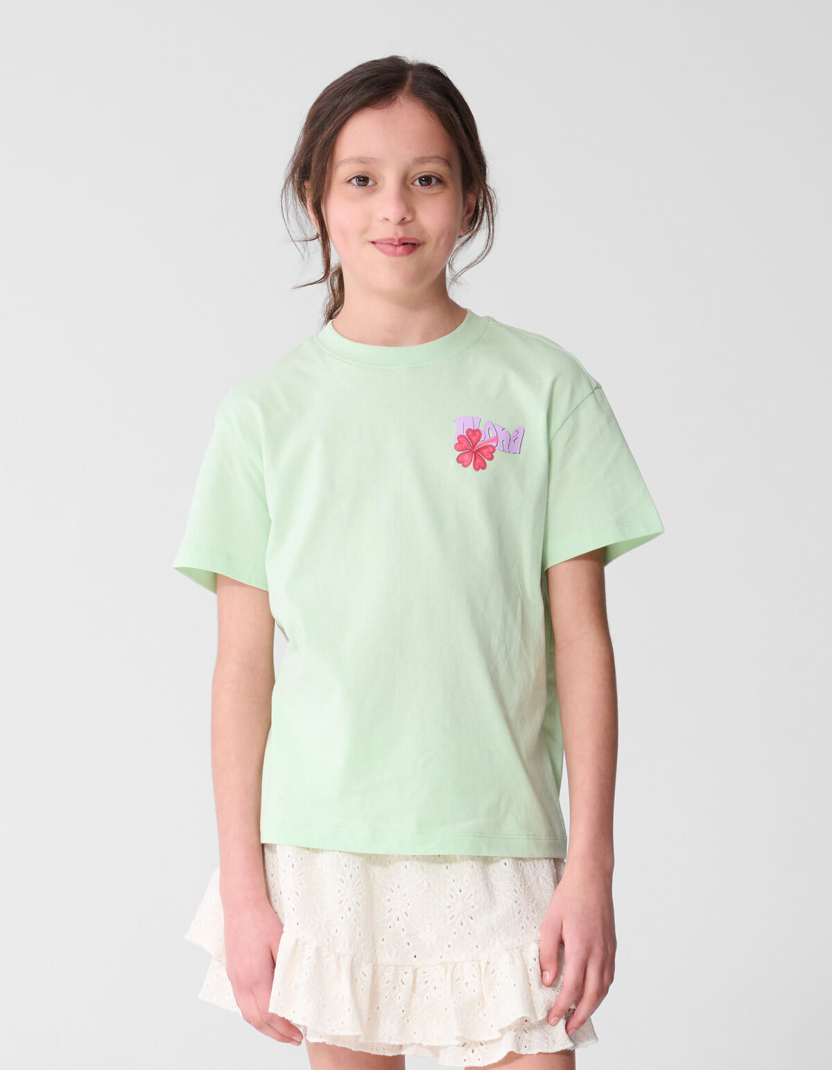 Aloha Artwork T-Shirt Hellgr&uuml;n SHOEBY GIRLS