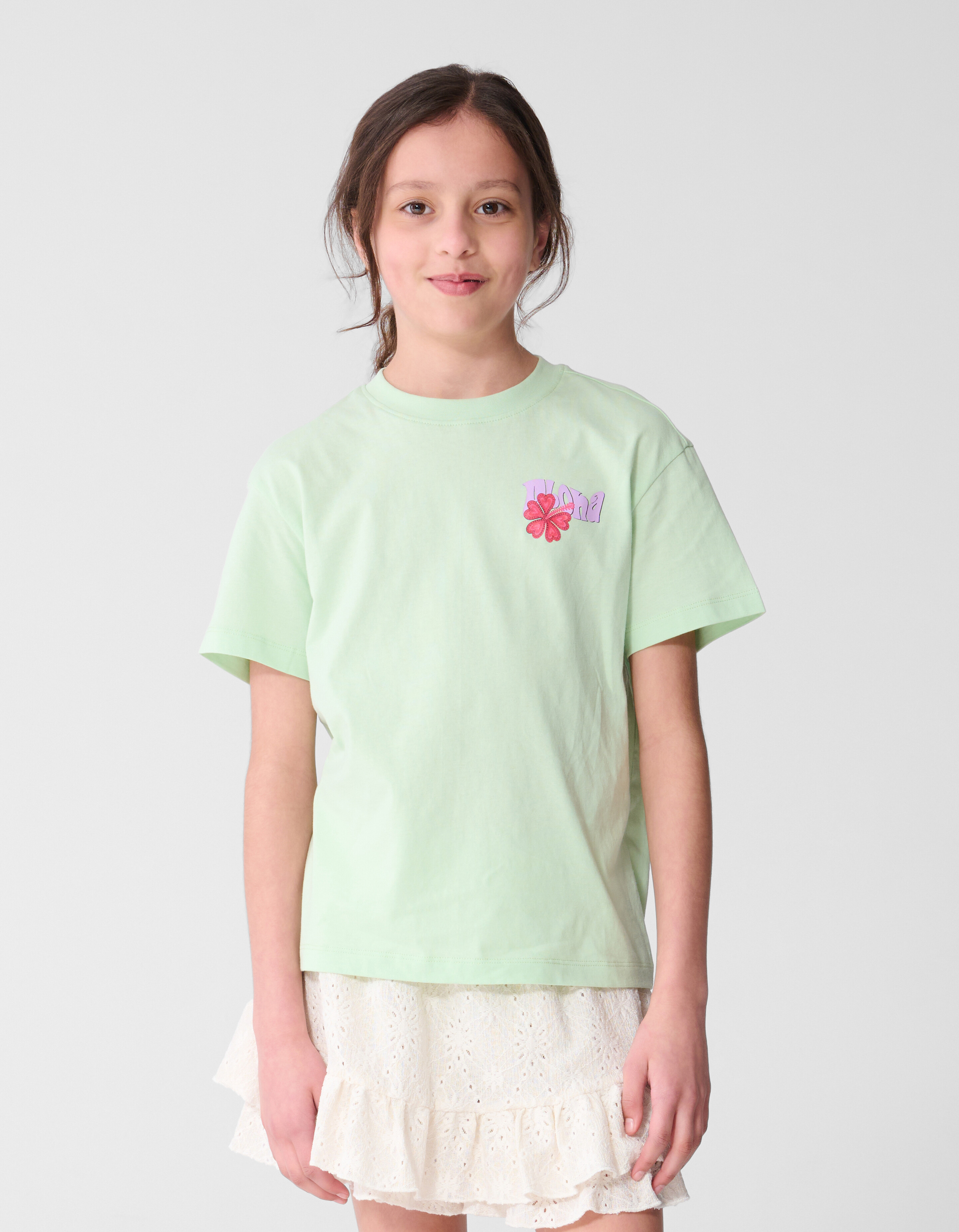 Aloha Artwork T-Shirt Hellgr&uuml;n SHOEBY GIRLS