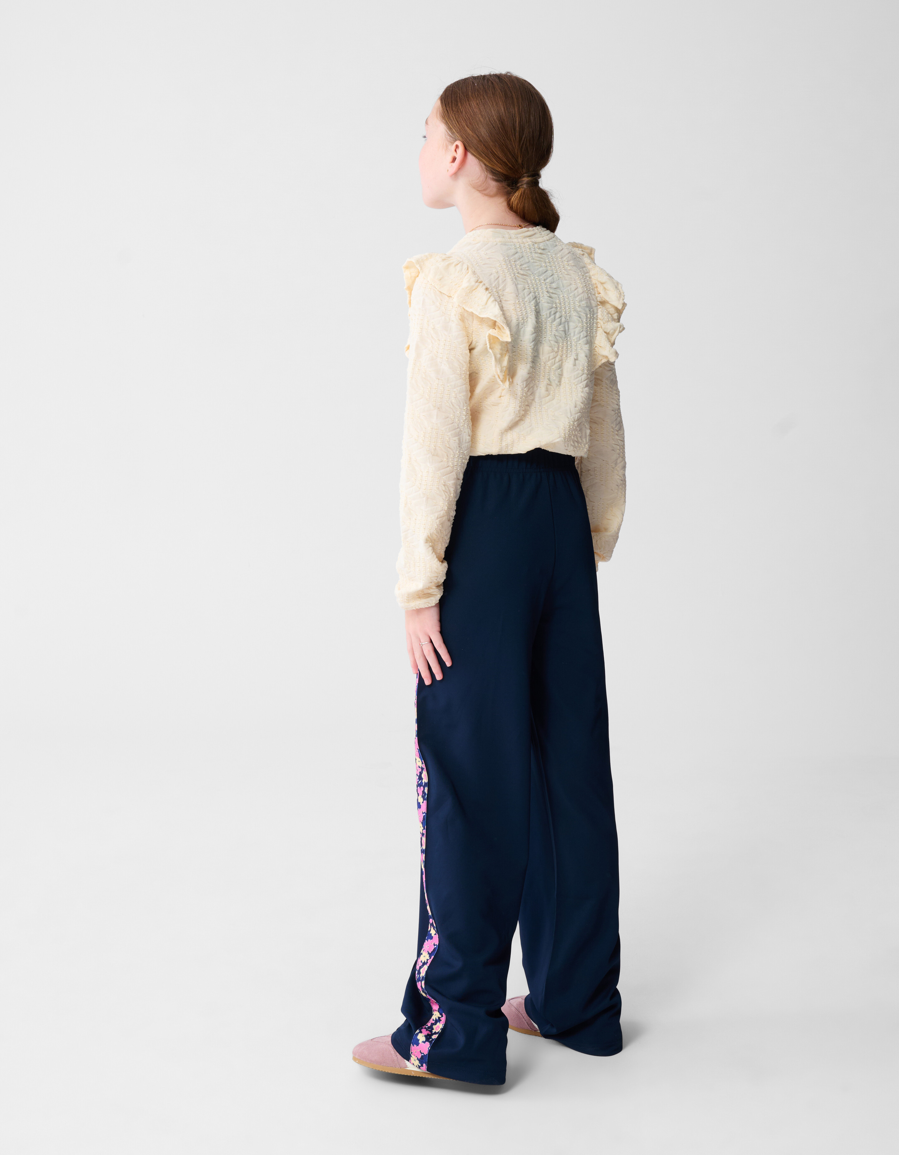 R&uuml;schen-Langarmshirt in gebrochenem Wei&szlig; SHOEBY GIRLS