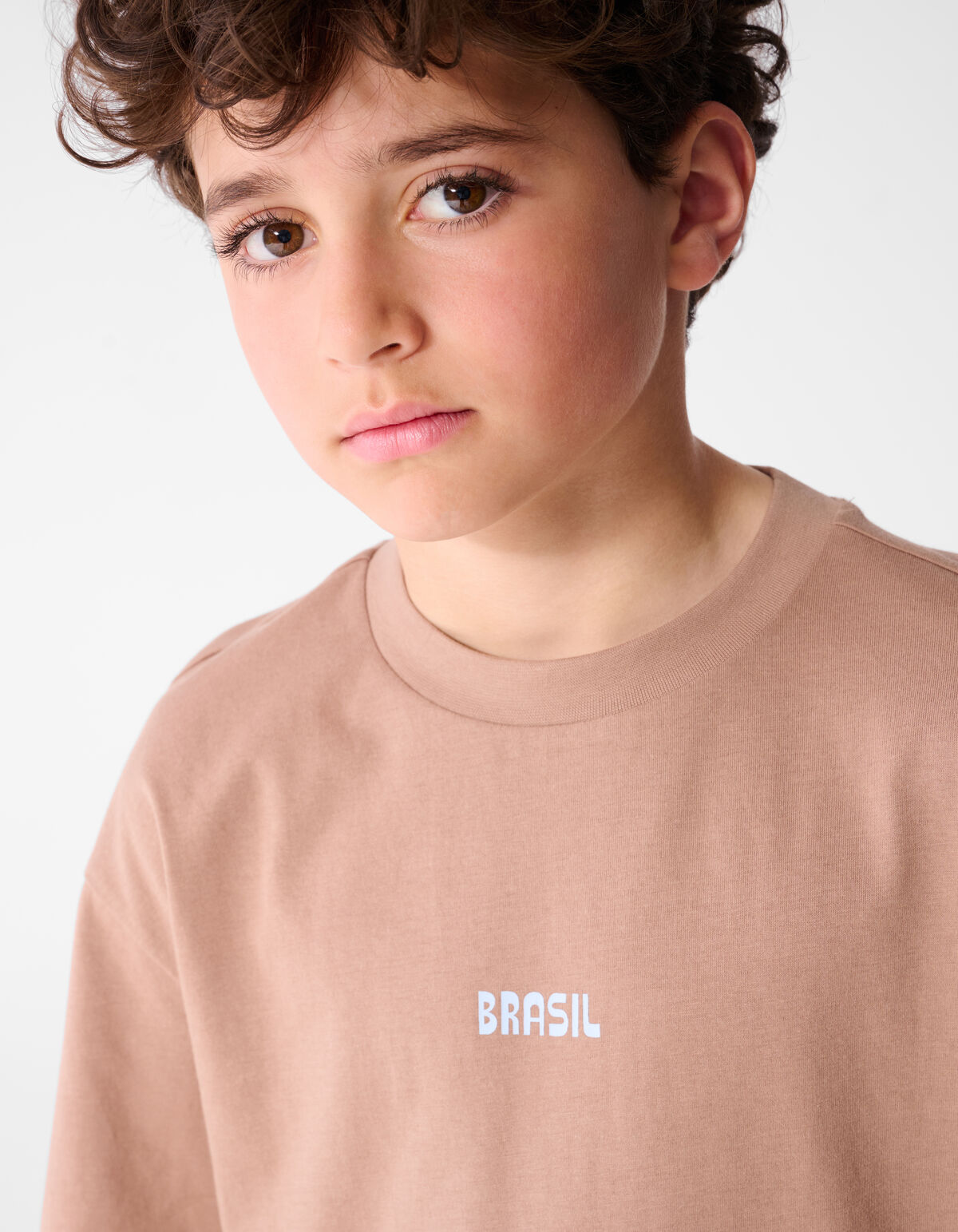 Brasil Artwork T-Shirt Hellbraun SHOEBY BOYS