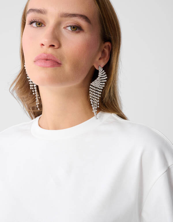 Cropped Boxy Fit T-Shirt Wei&szlig; SHOEBY WOMEN