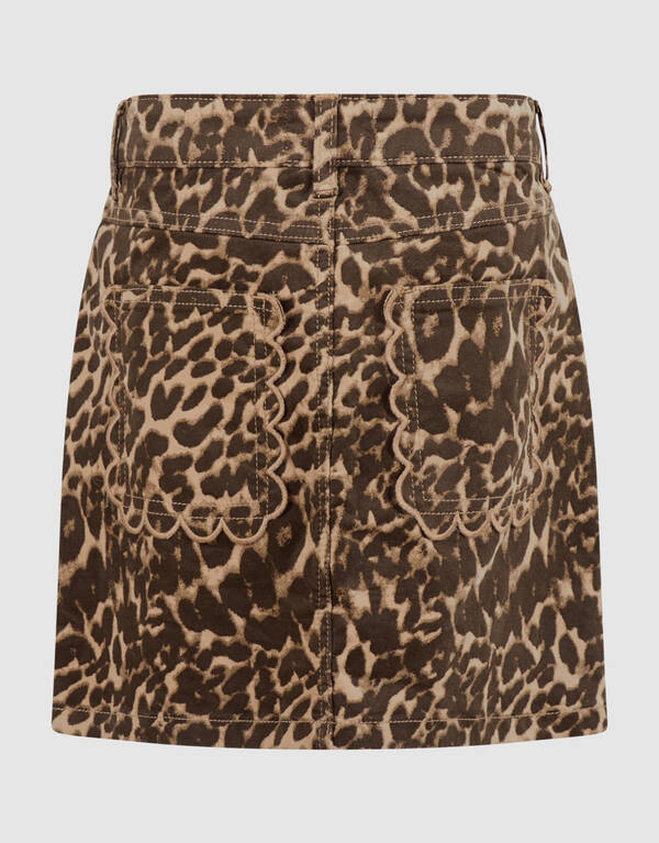 Velvet Leopard Mini Rock Braun SHOEBY GIRLS