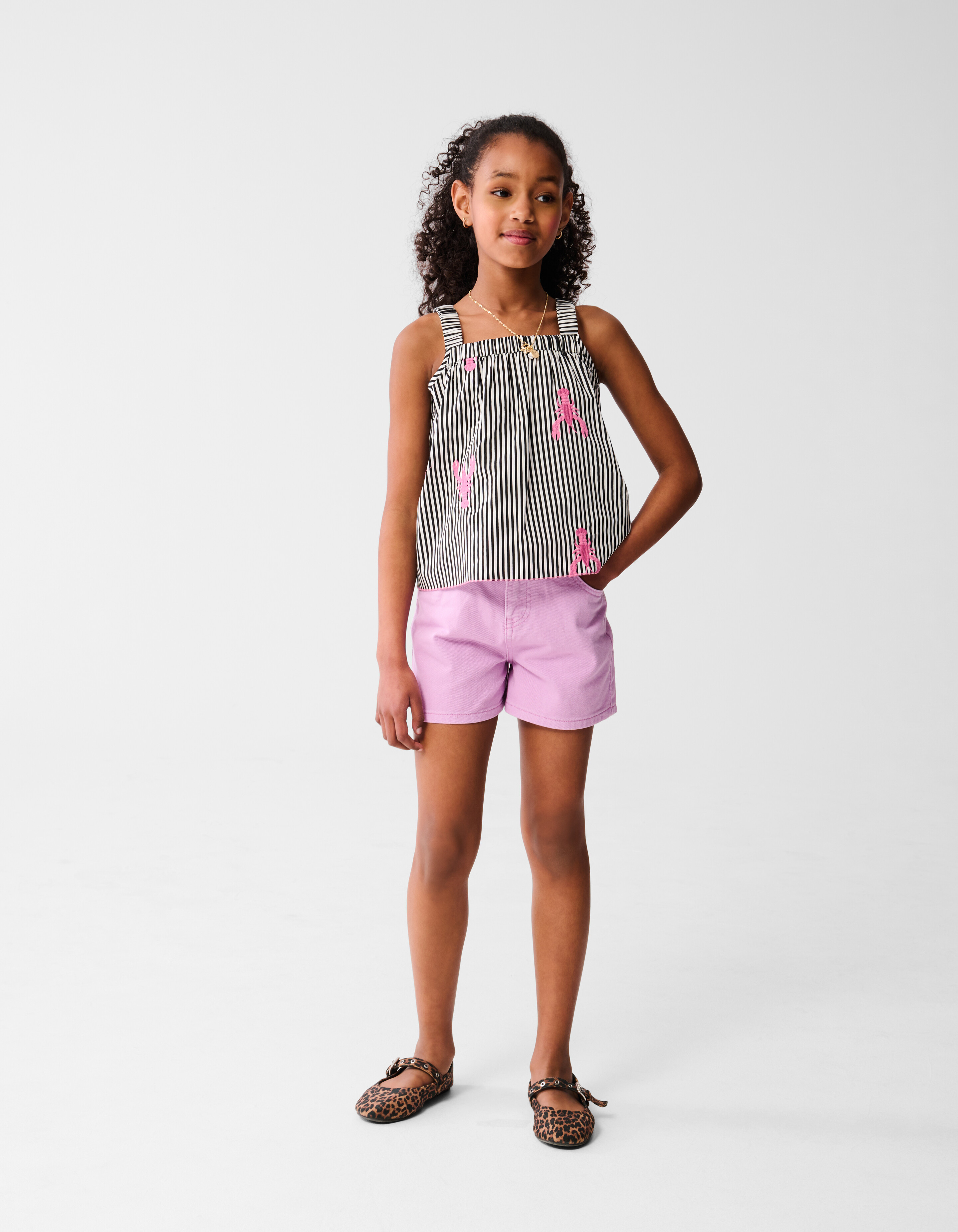 Gestreiftes Hummer-Top Schwarz SHOEBY GIRLS