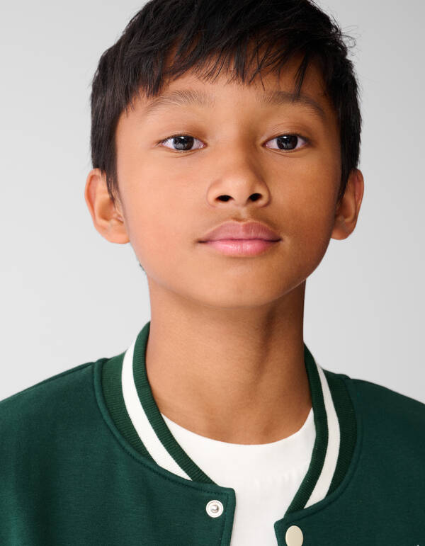 Varsity Bomberjacke Dunkelgr&uuml;n SHOEBY BOYS