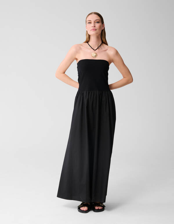 Schulterfreies Maxikleid Schwarz SHOEBY WOMEN
