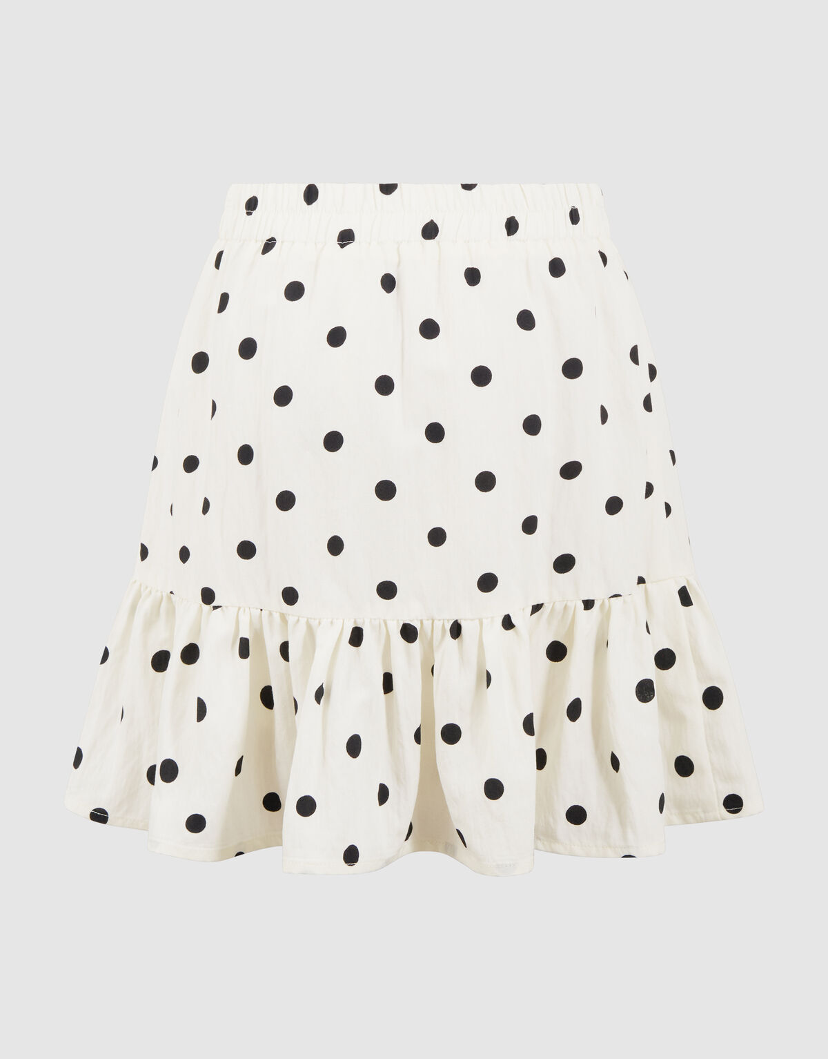 Polkadot Minirock gebrochenes Wei&szlig; SHOEBY GIRLS