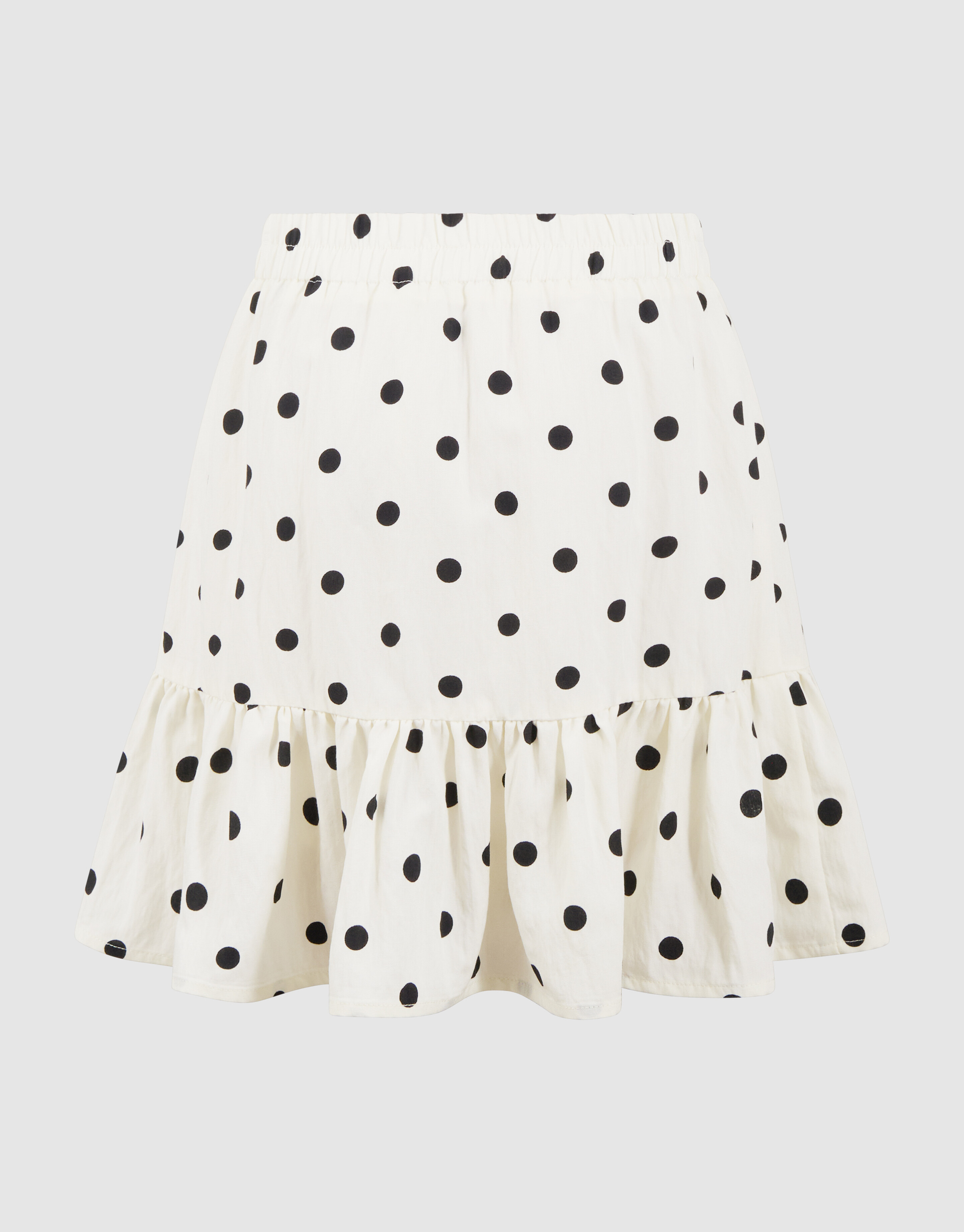 Polkadot Minirock gebrochenes Wei&szlig; SHOEBY GIRLS