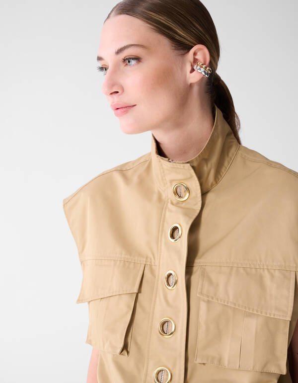 Eyelet Sleeveless Jack Camel SHOEBY WOMEN