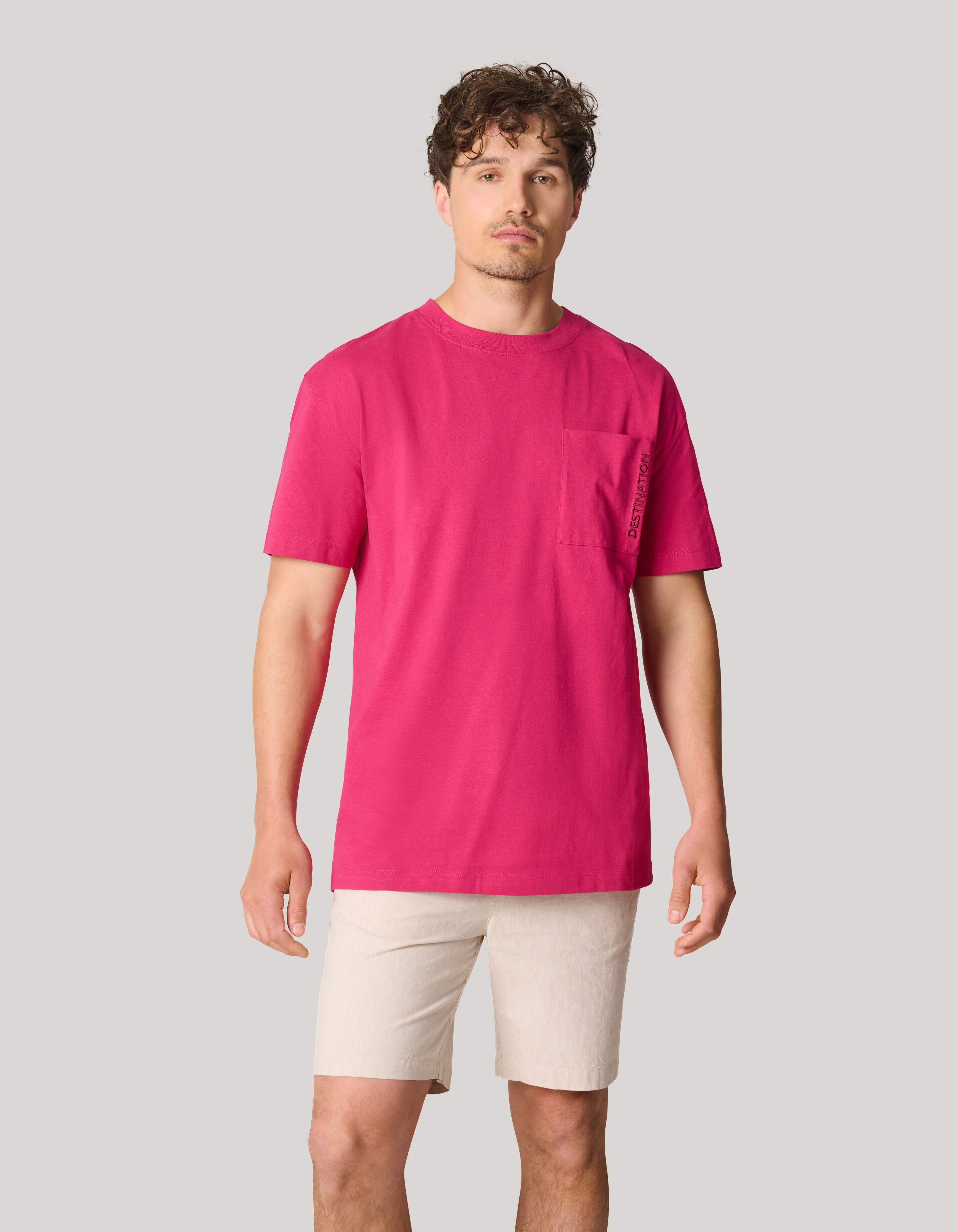 Stickerei-T-Shirt Rot SHOEBY MEN