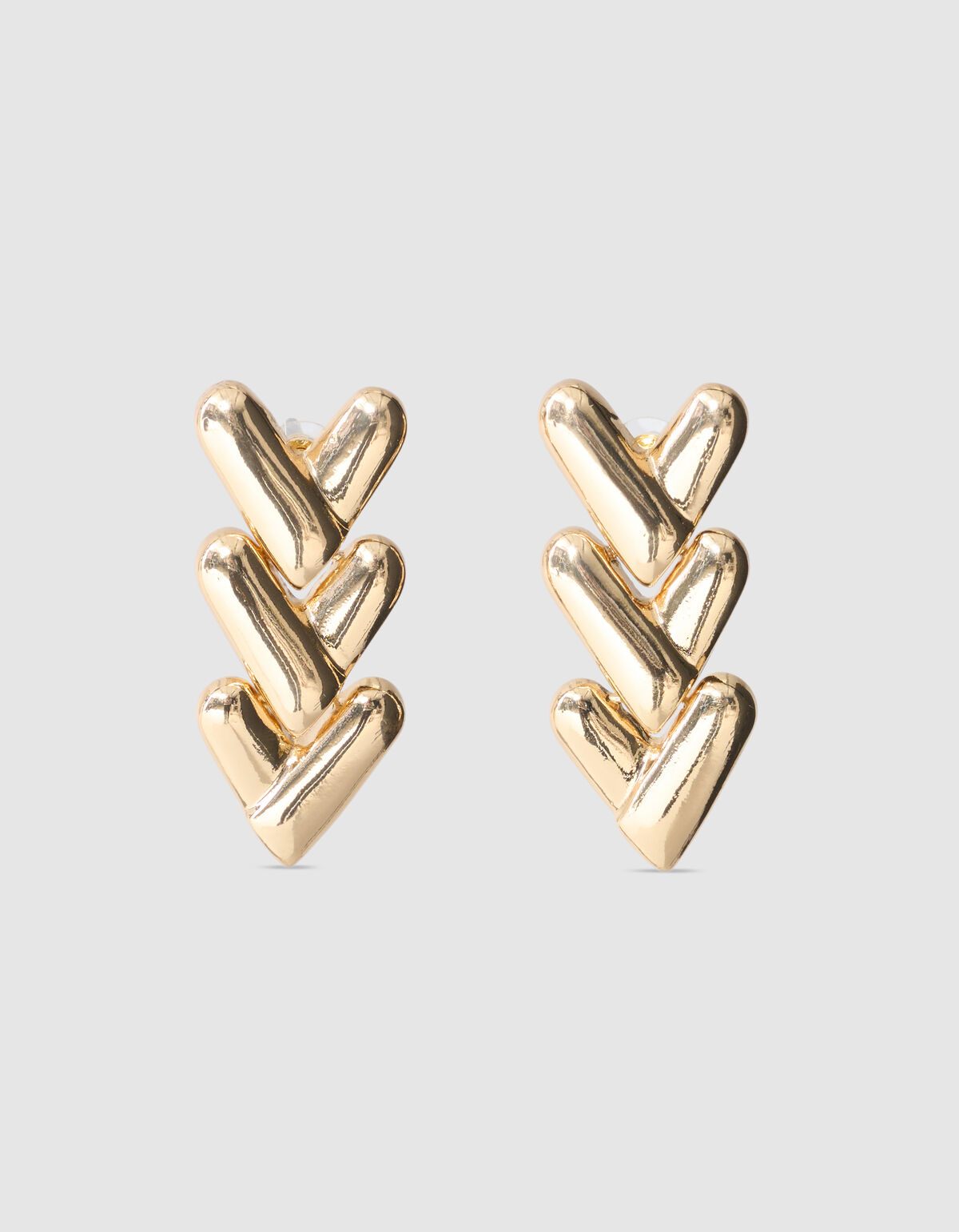 Triple Heart Ohrringe Gold SHOEBY ACCESSOIRES