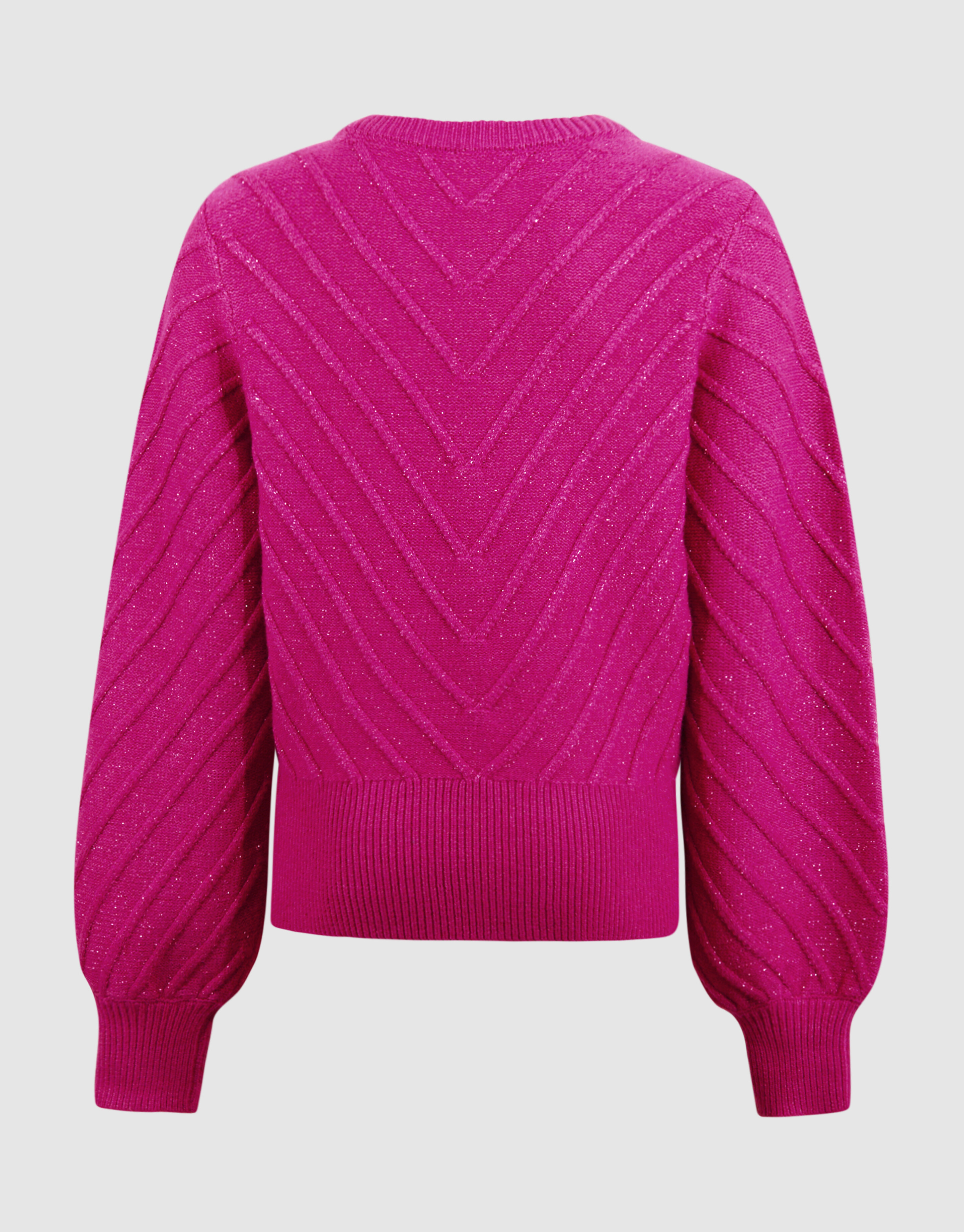 Glitzer-Strickpullover Dunkelrosa SHOEBY GIRLS