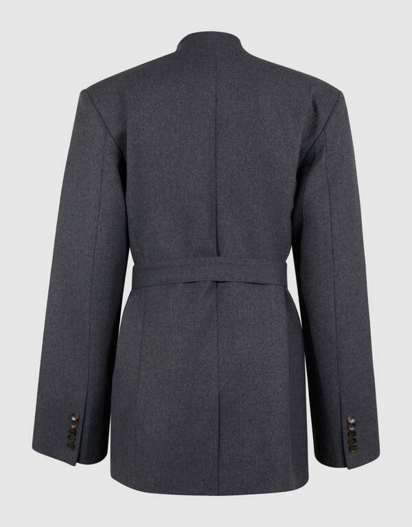 Oversized-Wickelblazer Dunkelgrau Von Lonneke SHOEBY WOMEN
