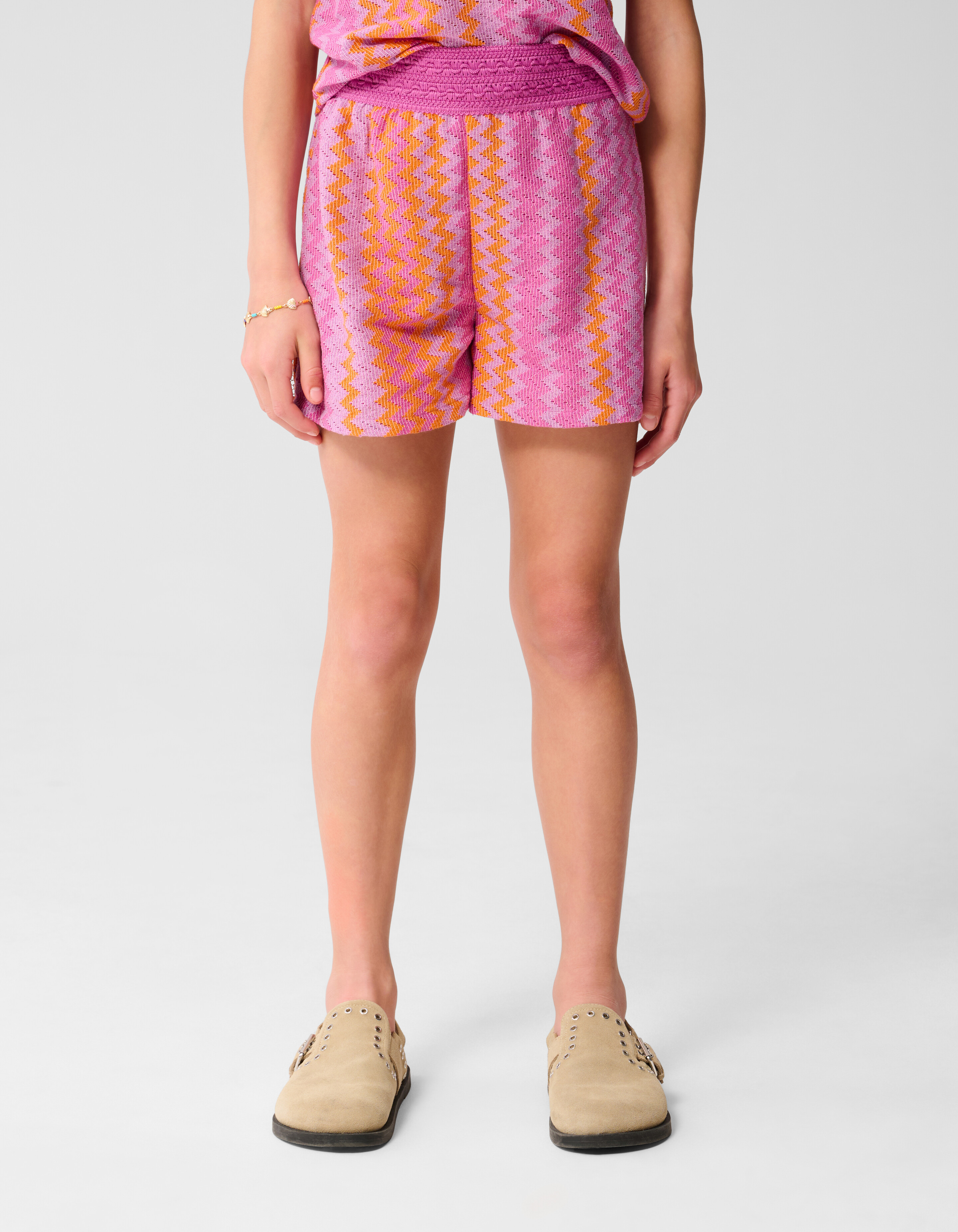 Zickzack gehäkelt kurz lila SHOEBY GIRLS