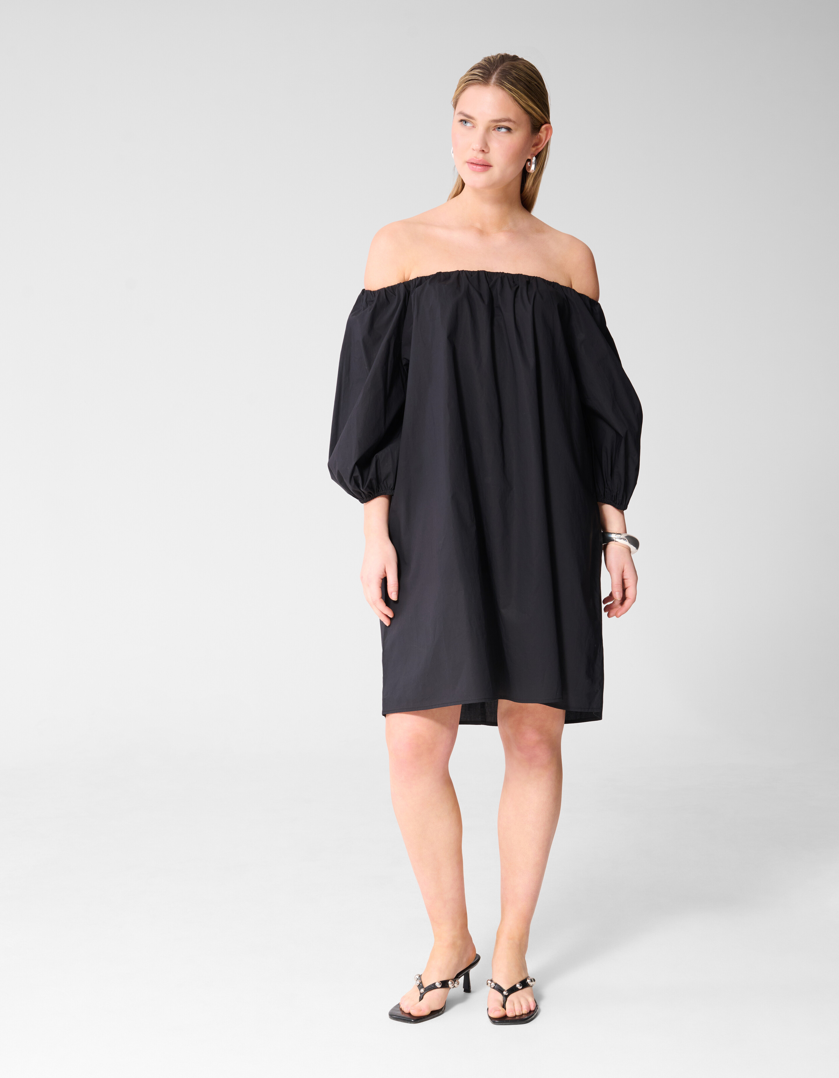 Schulterfreie Mini-Kleid Schwarz SHOEBY WOMEN