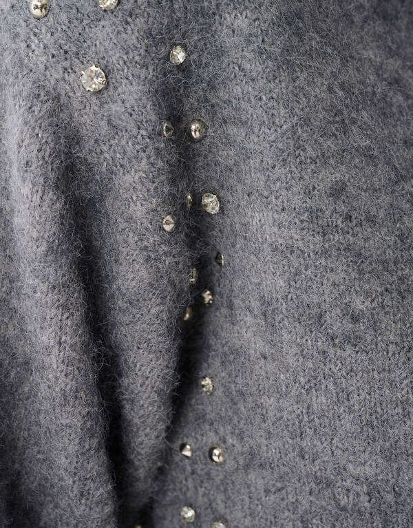 Strass Pullover Grau SHOEBY WOMEN
