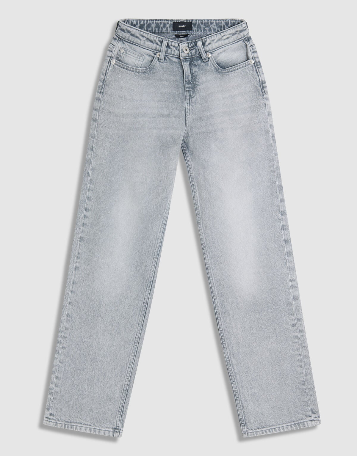 Baggy Fit Jeans Hellgrau SHOEBY BOYS