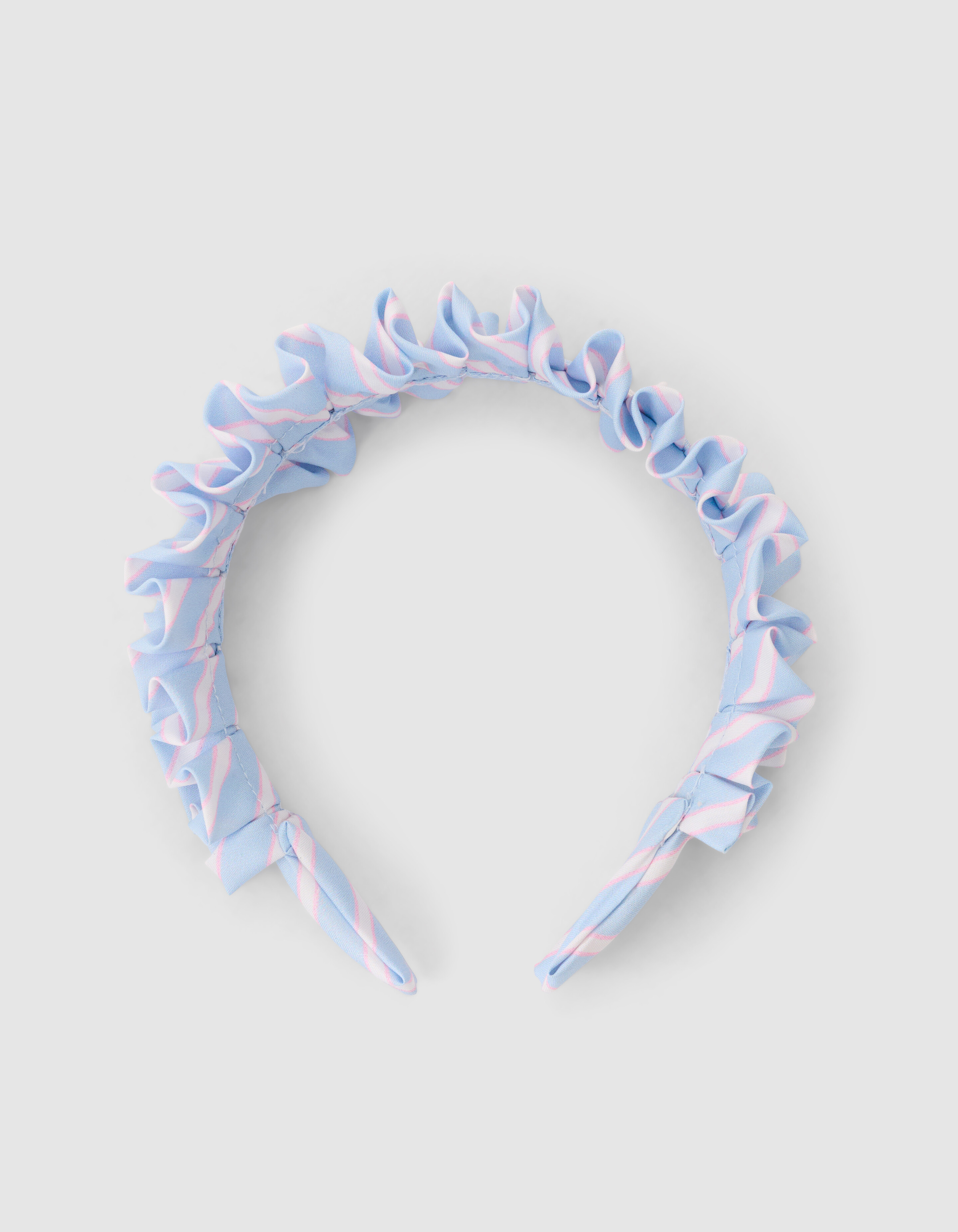 R&uuml;sch-Streifen-Haarband Blau SHOEBY ACCESSOIRES