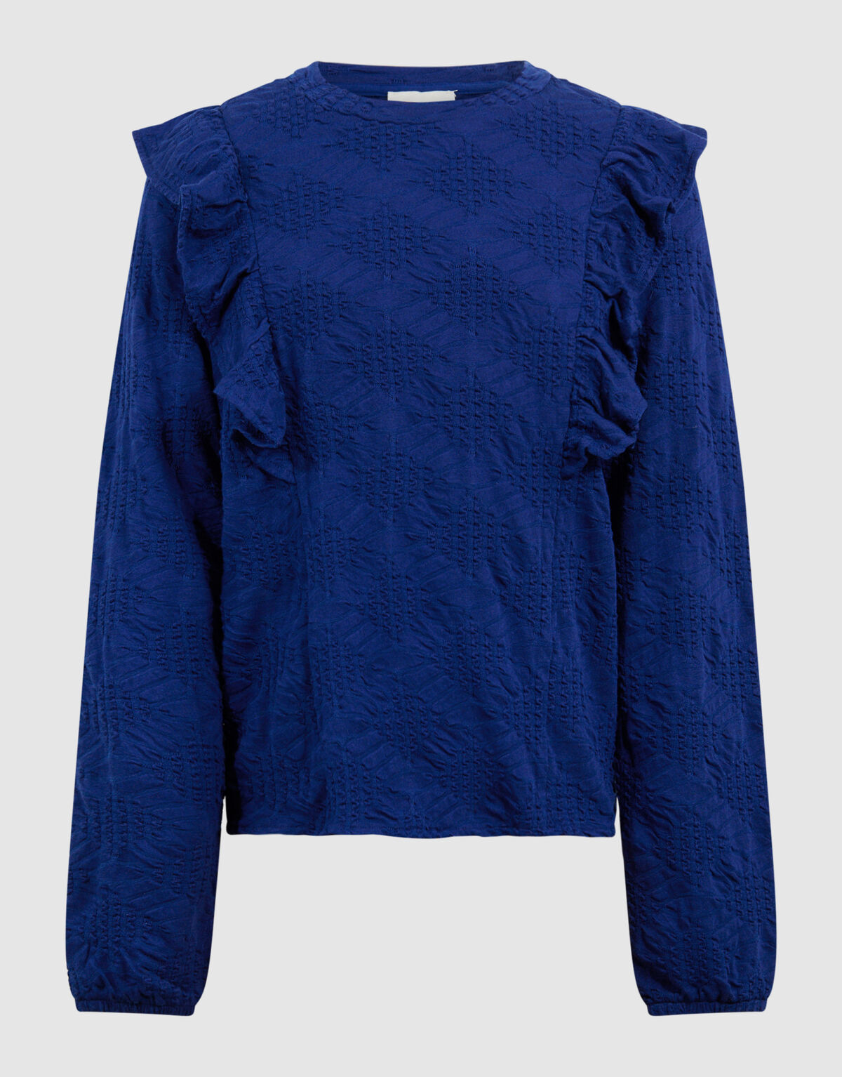 R&uuml;schen-Langarmshirt Dunkelblau SHOEBY GIRLS