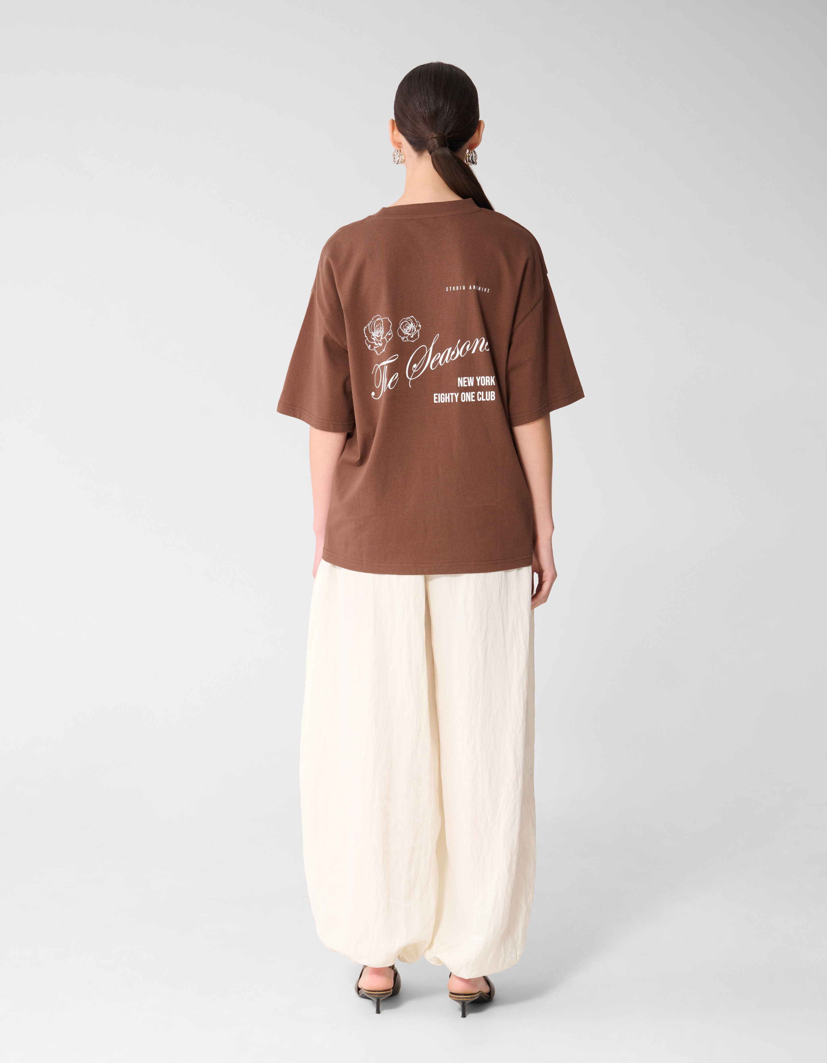 Seasons Artwork T-Shirt Braun SHOEBY WOMEN