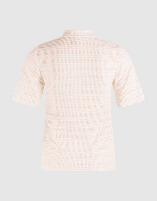 Mesh Texture Top Off Wei&szlig; SHOEBY WOMEN