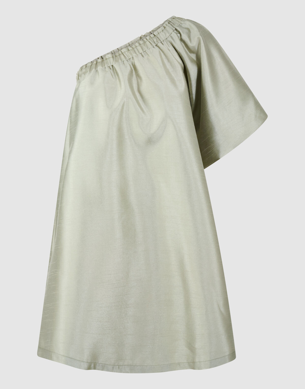 Gl&auml;nzendes One-Shoulder-Mini-Kleid Hellgr&uuml;n SHOEBY WOMEN