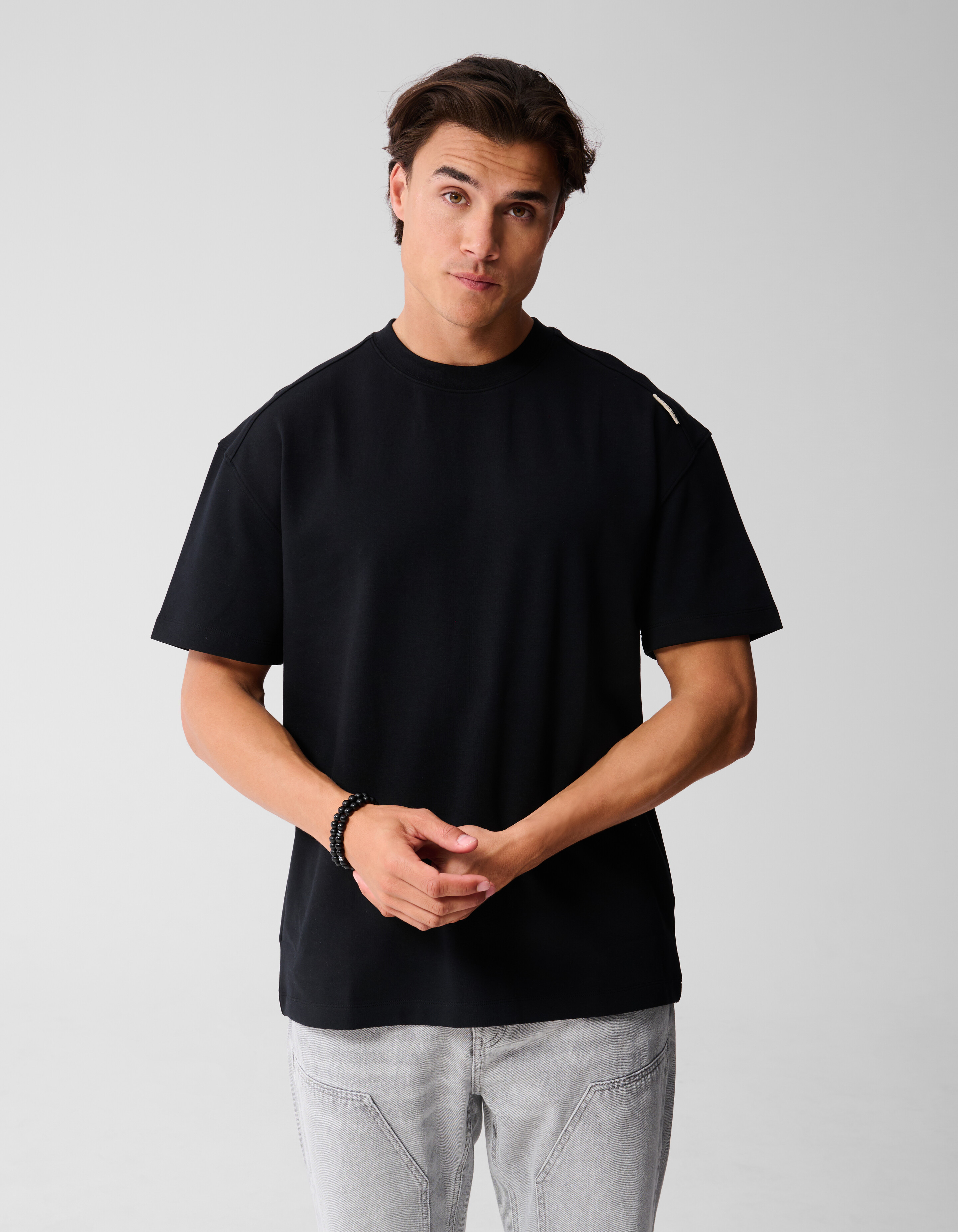 Label-T-Shirt Schwarz SHOEBY MEN