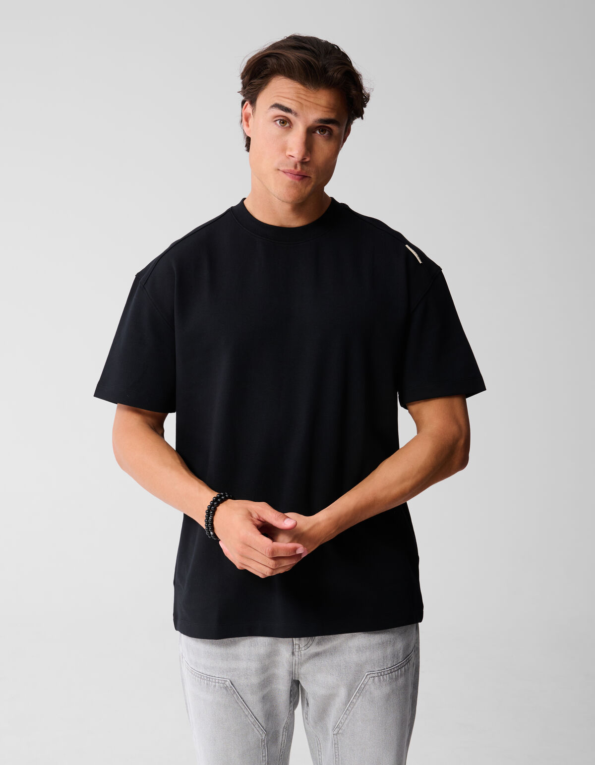 Label-T-Shirt Schwarz SHOEBY MEN