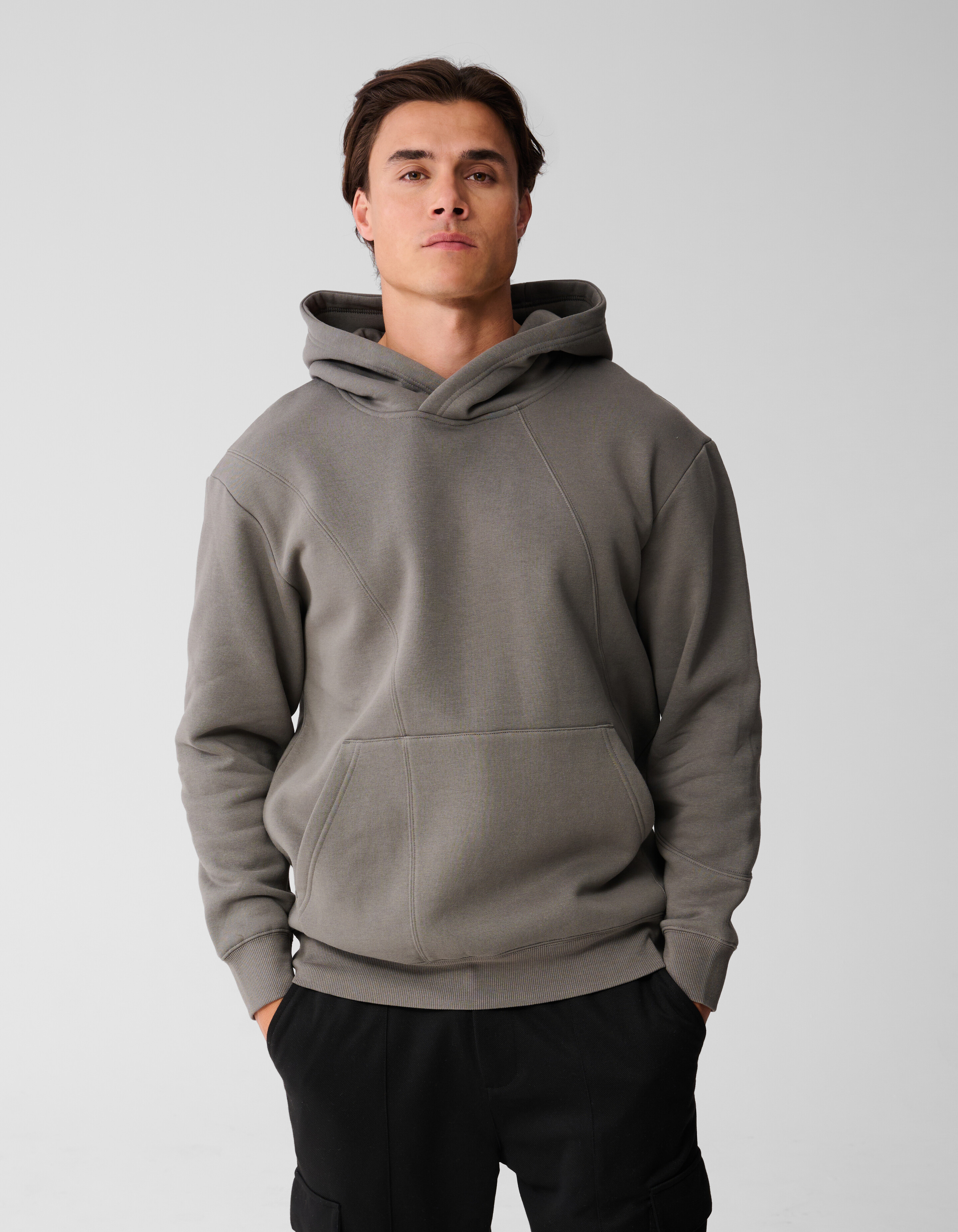 Gemischter Sweat-Hoodie Dunkelgrün SHOEBY MEN