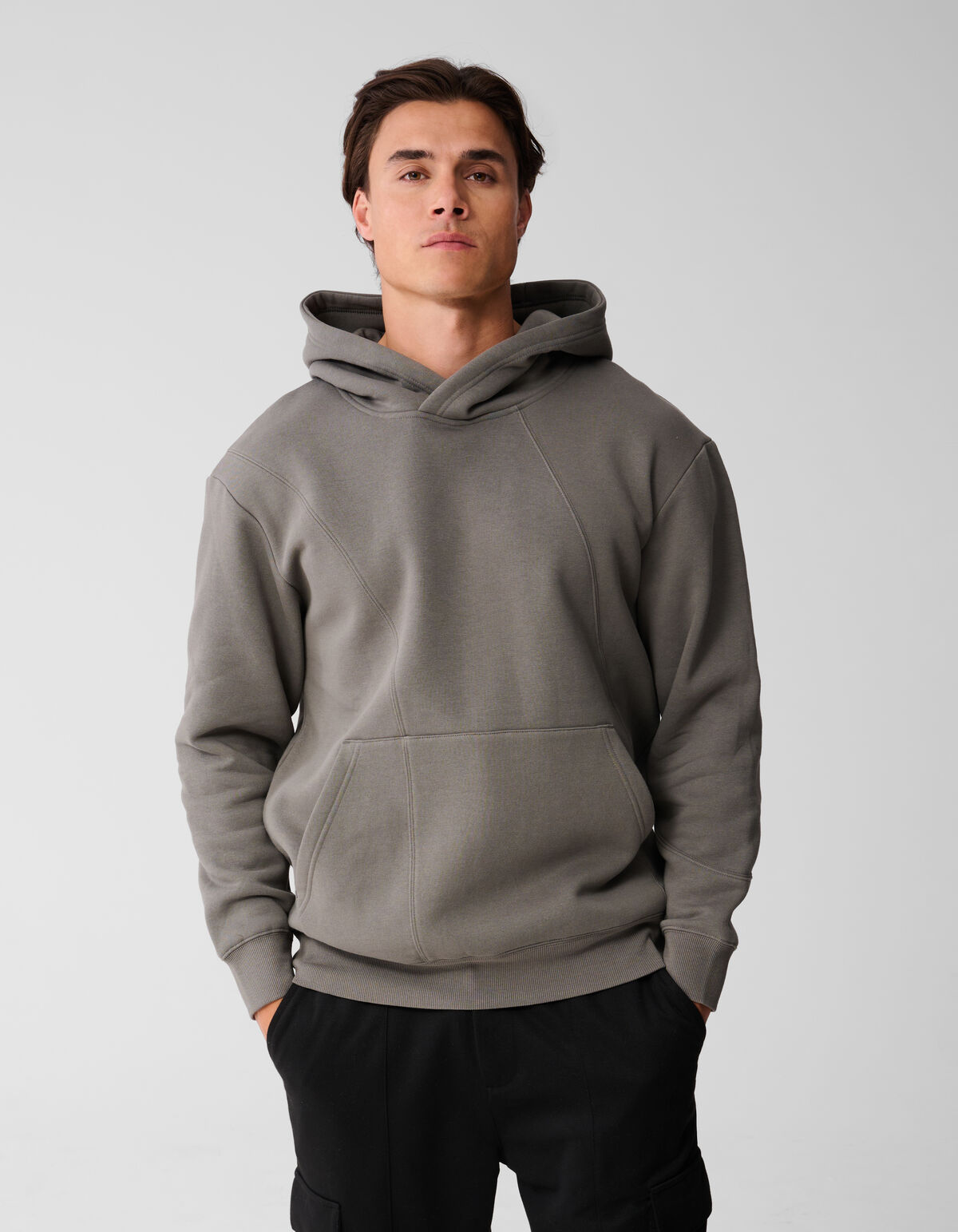Gemischter Sweat-Hoodie Dunkelgrün SHOEBY MEN