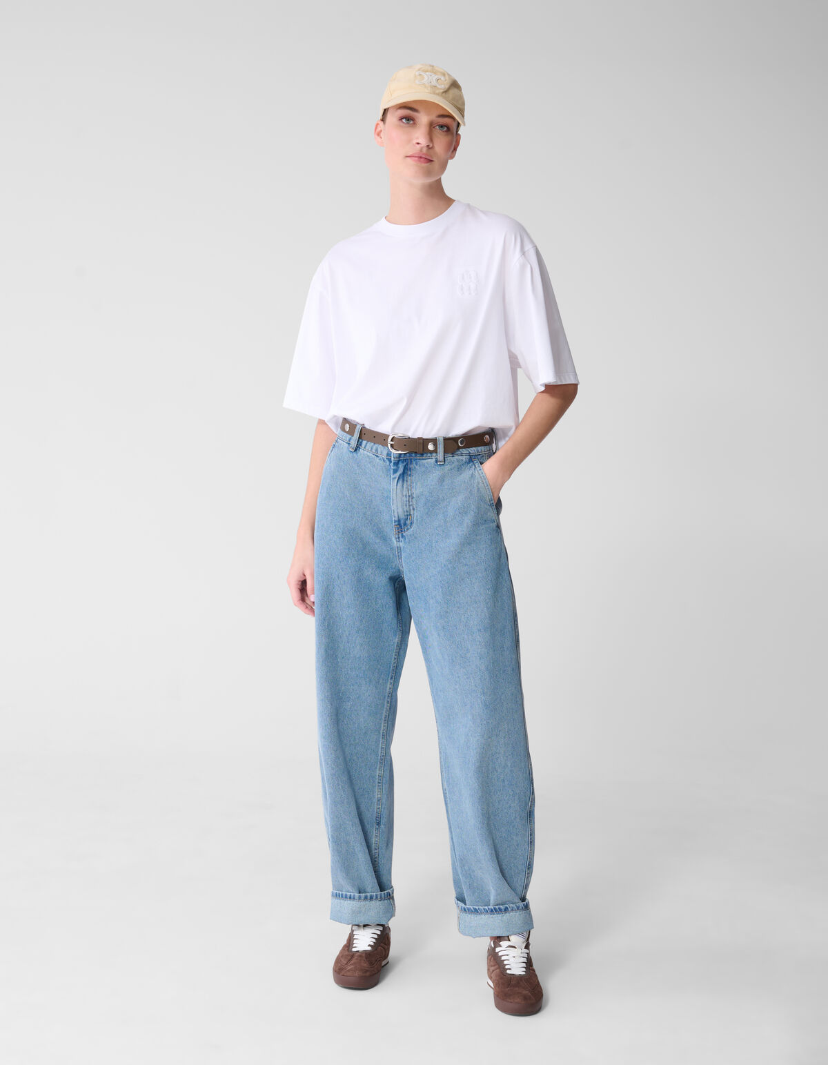 Oversized Logo T-Shirt Wei&szlig; von Mieke SHOEBY WOMEN