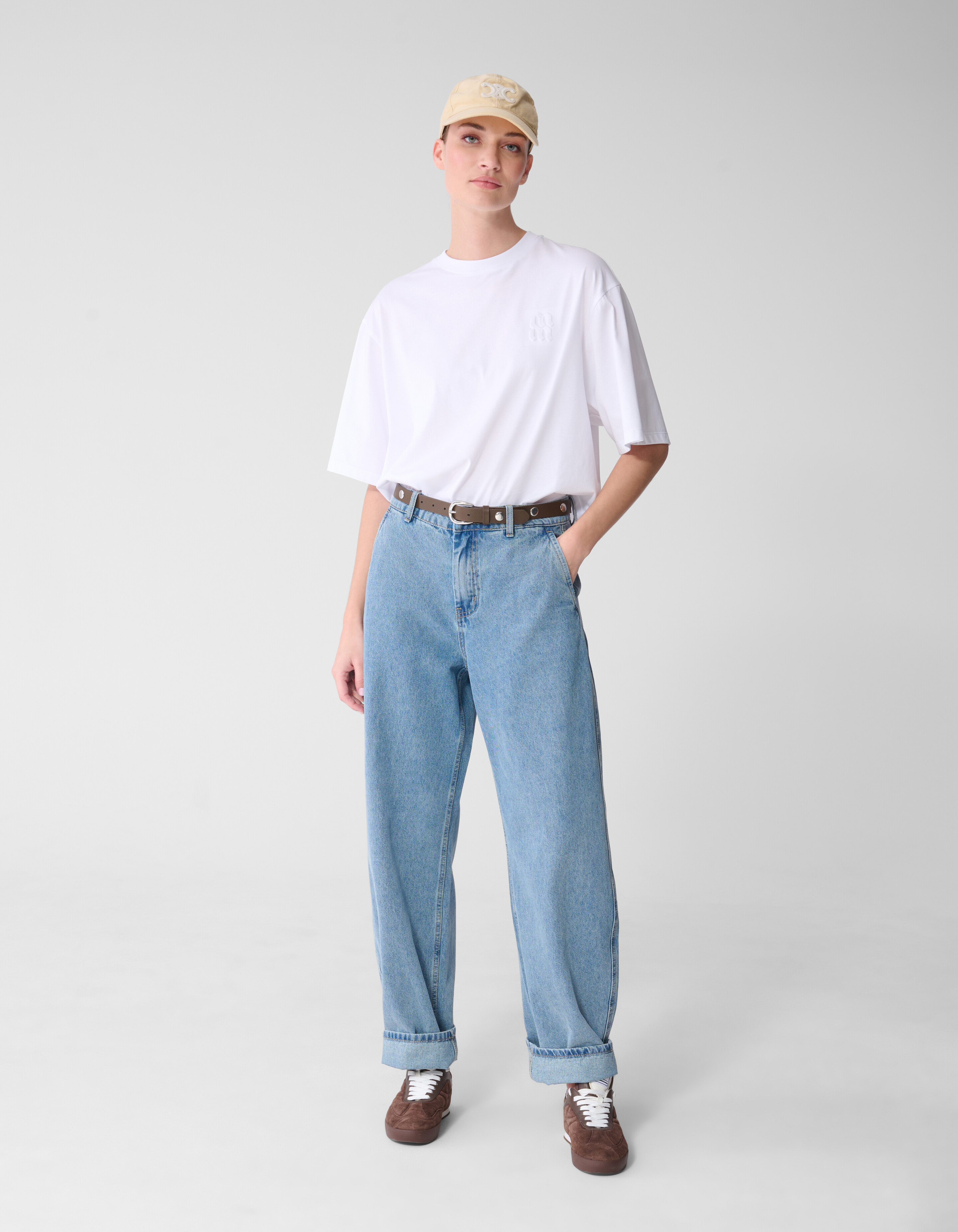 Oversized Logo T-Shirt Wei&szlig; von Mieke SHOEBY WOMEN