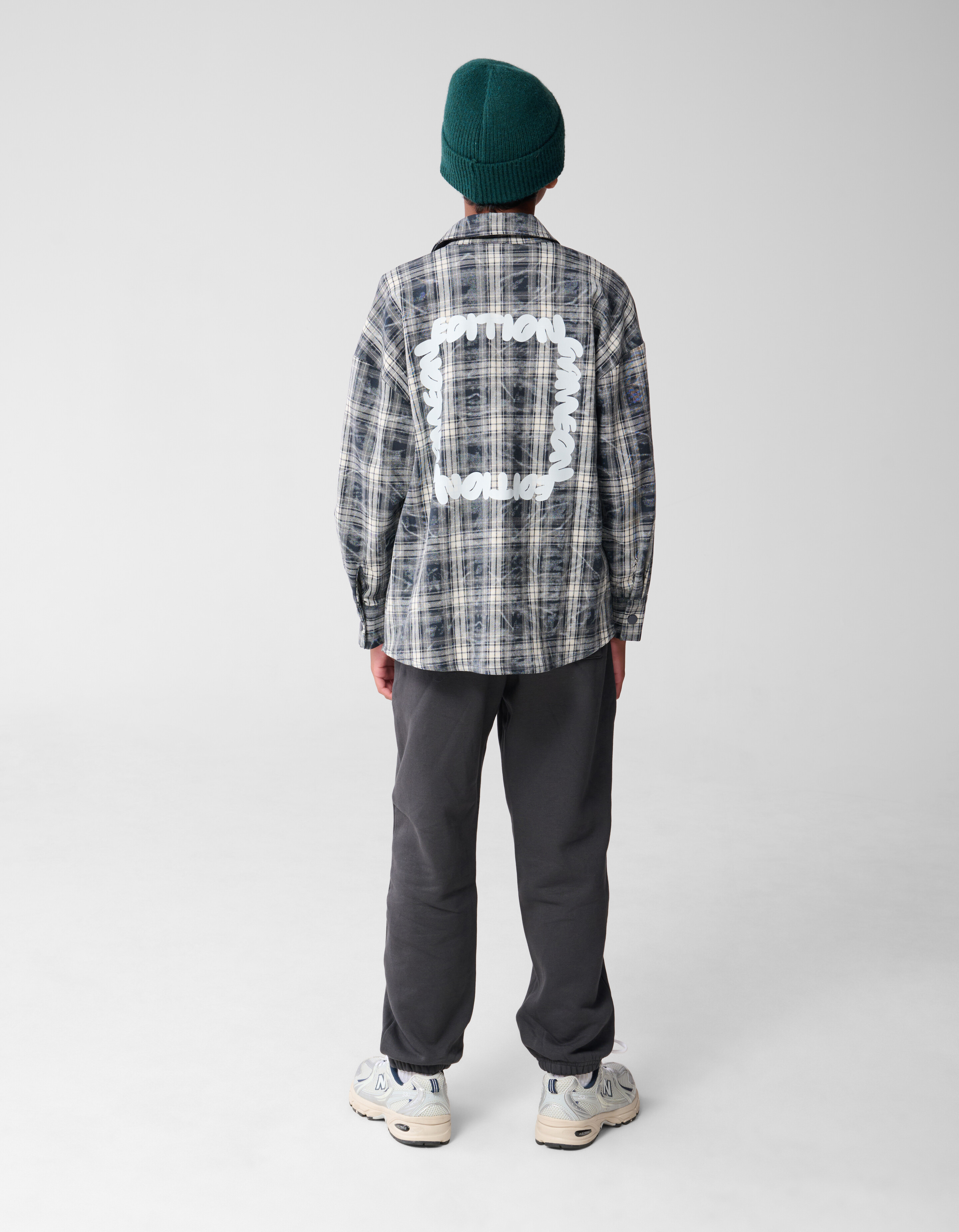 Zerst&ouml;rtes Ruiten Overshirt Grau SHOEBY BOYS
