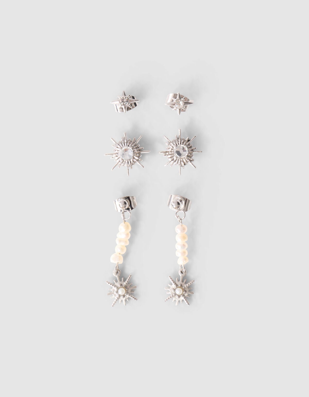 Stern Ohrring Set Silber SHOEBY ACCESSOIRES