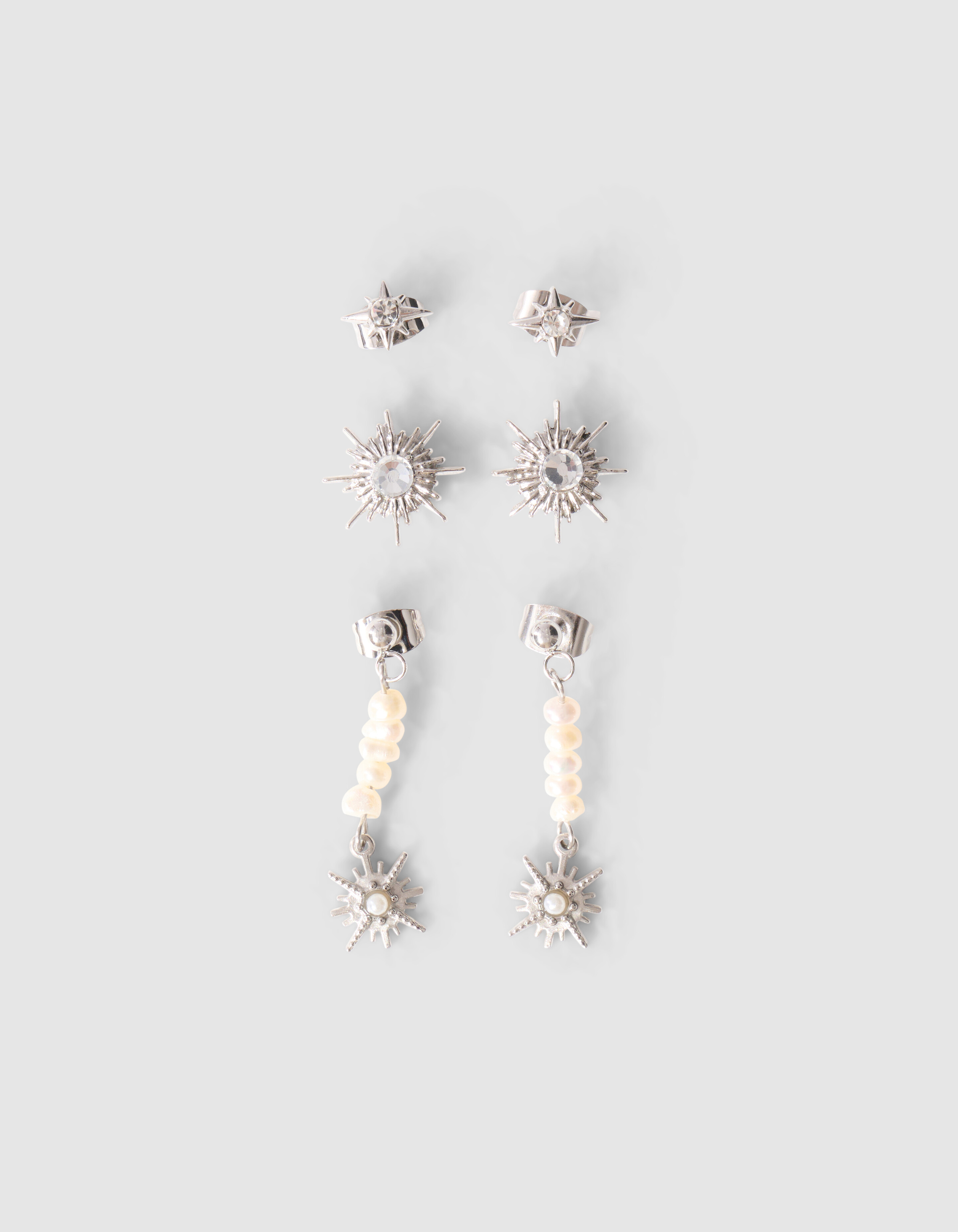 Stern Ohrring Set Silber SHOEBY ACCESSOIRES