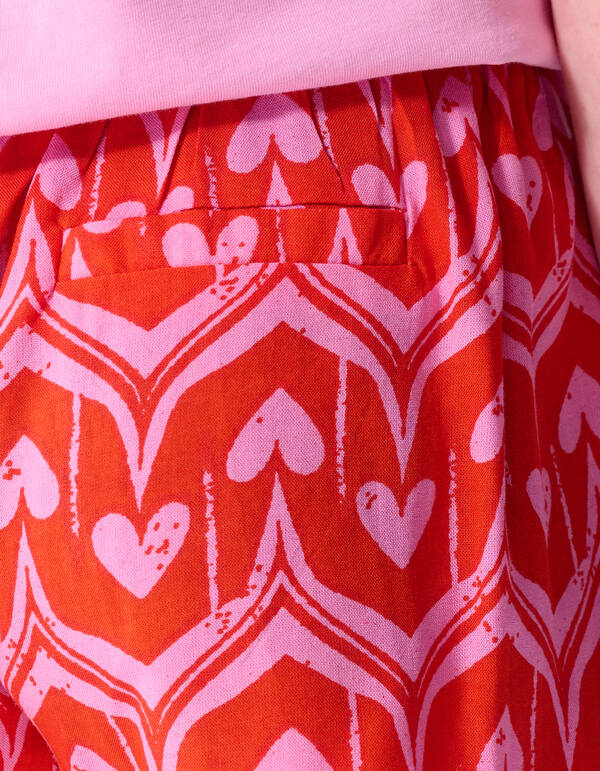 Herz-Print Skort Rosa/Rot SHOEBY GIRLS
