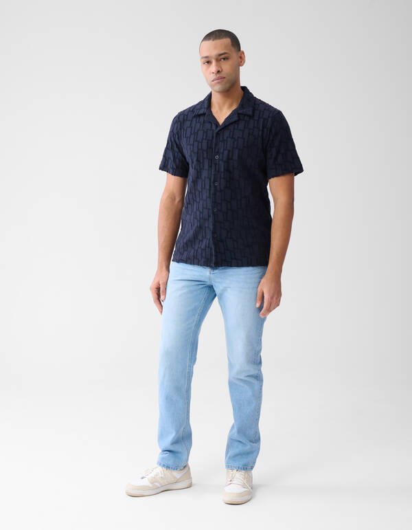 Tapered Fit Jeans Gebleicht L32 SHOEBY MEN
