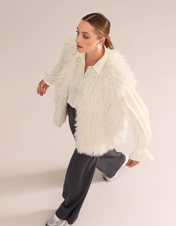 Oversized Teddy-Weste Gebrochen Weiß von Mieke SHOEBY WOMEN